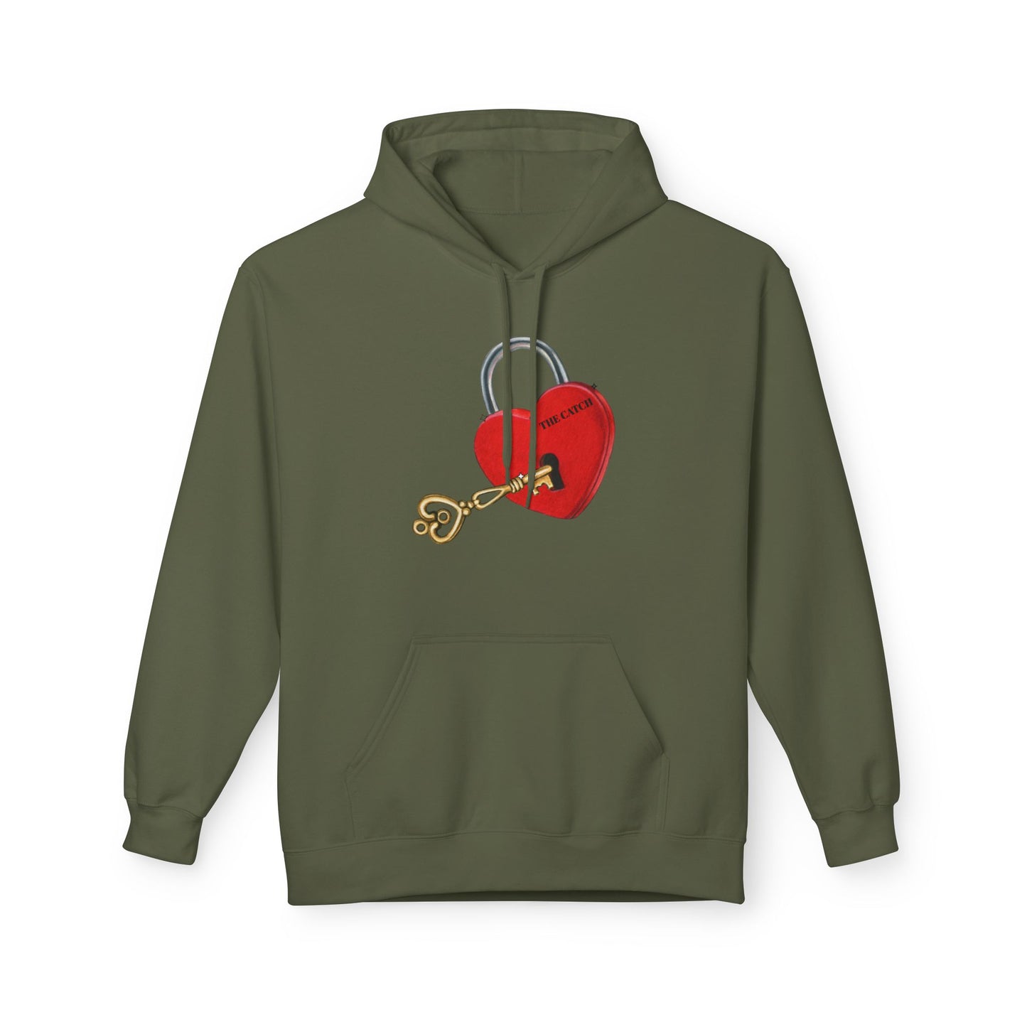 Heart Lock & Key Fleece Hoodie - Cozy Valentine’s Day Gift - THE CATCH