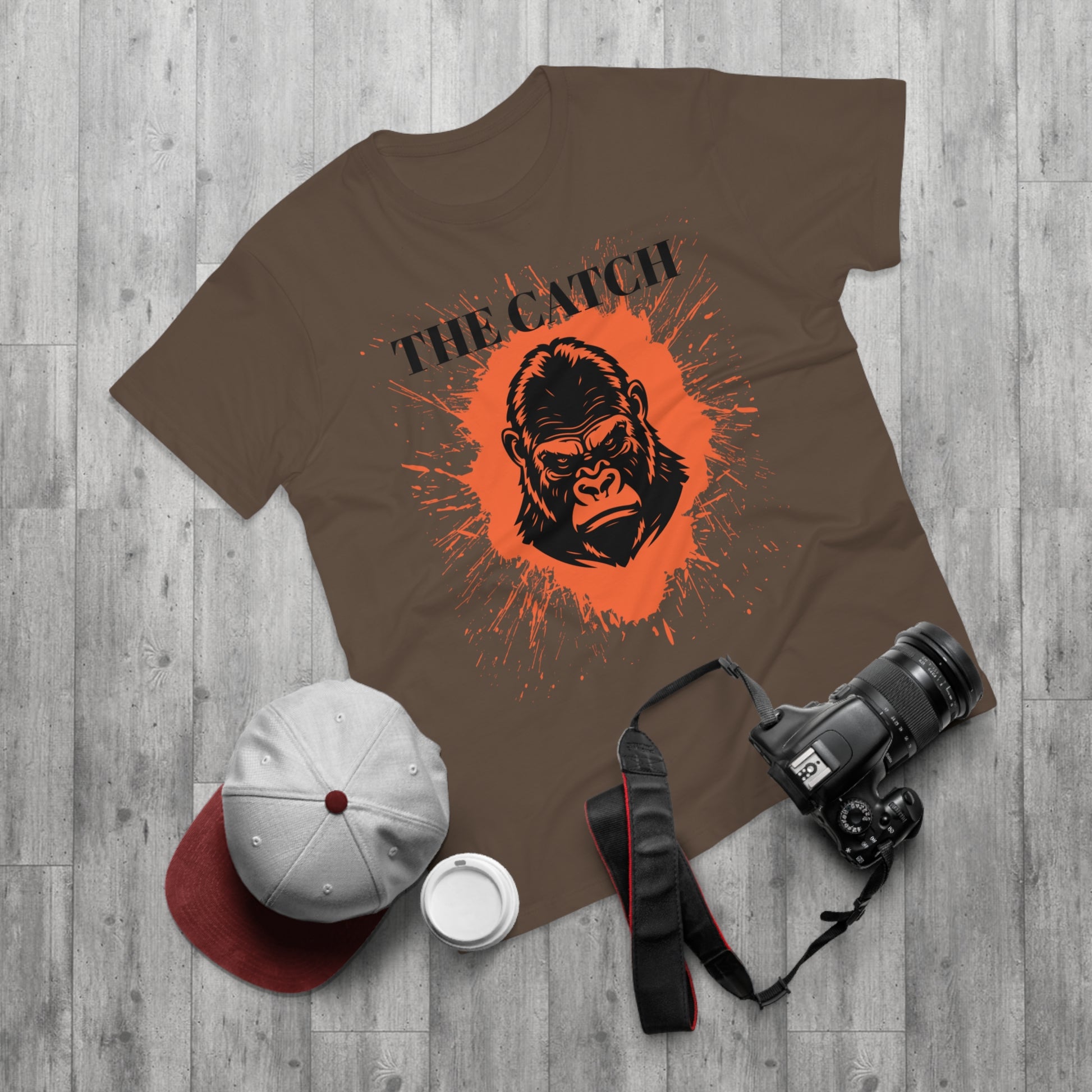 Men's Graphic T-Shirt - "The Catch" Gorilla Design - THE CATCH