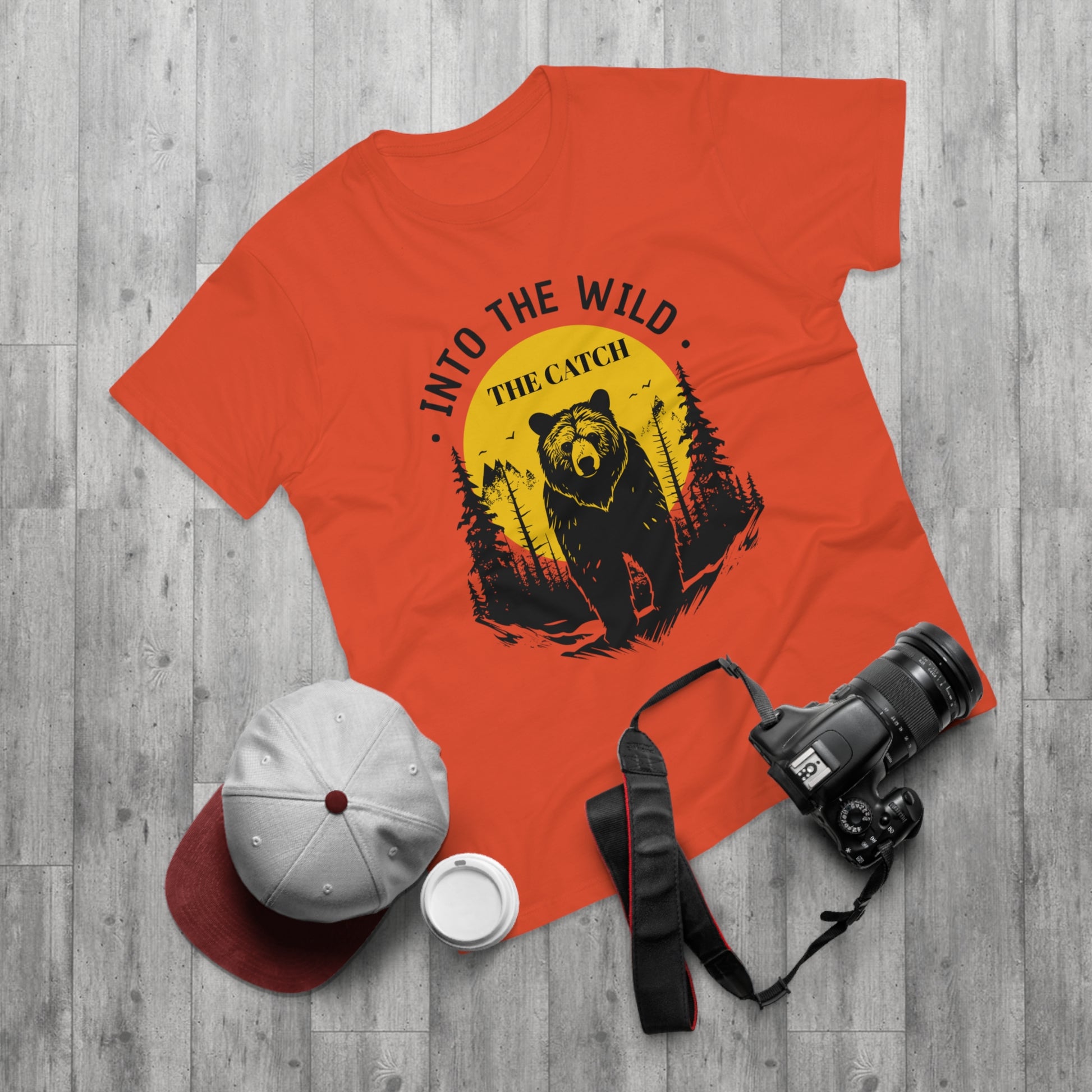 Men's Outdoor Adventure T-Shirt | Into the Wild Bear Design - THE CATCH