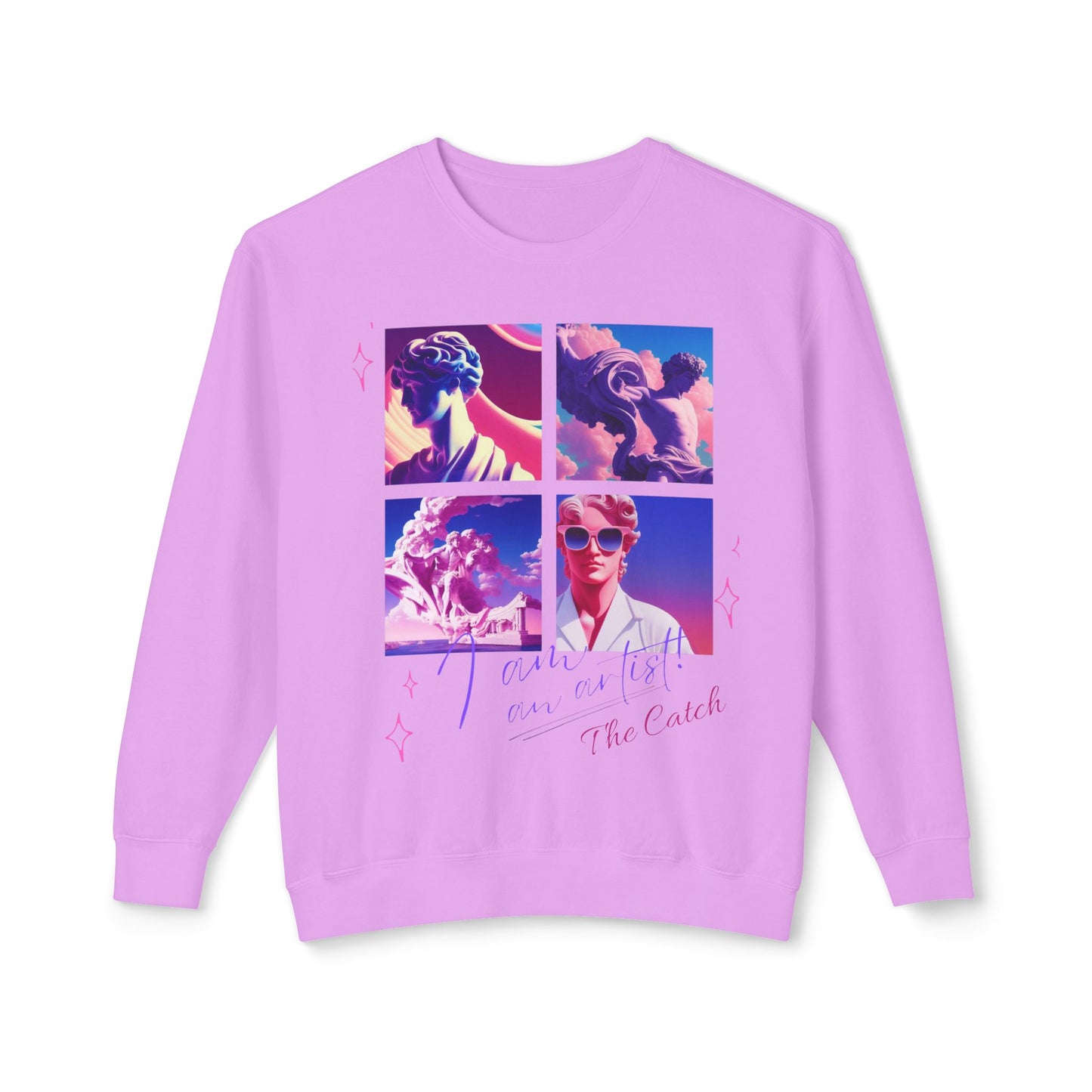 Artistic Crewneck Sweatshirt - "The Catch" Graphic Design - THE CATCH