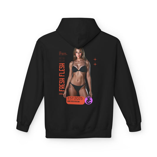 Fresh Flesh Graphic Hoodie for Trendsetters Midweight Fleece Sweatshirt - THE CATCH