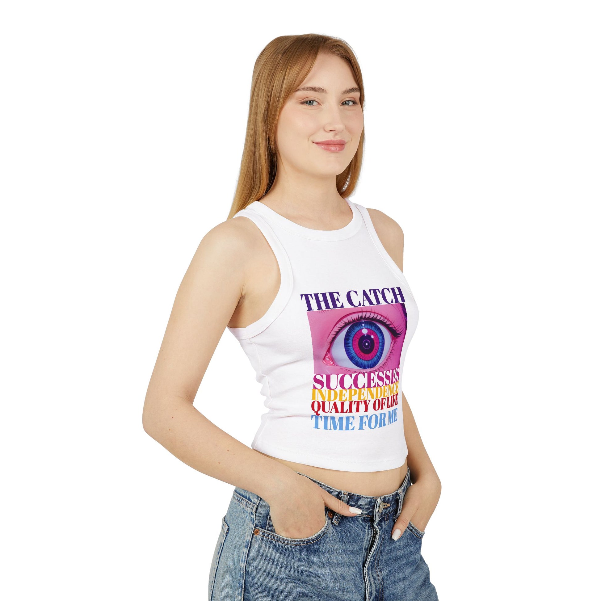 Women's Micro Rib Racer Tank Top - THE CATCH