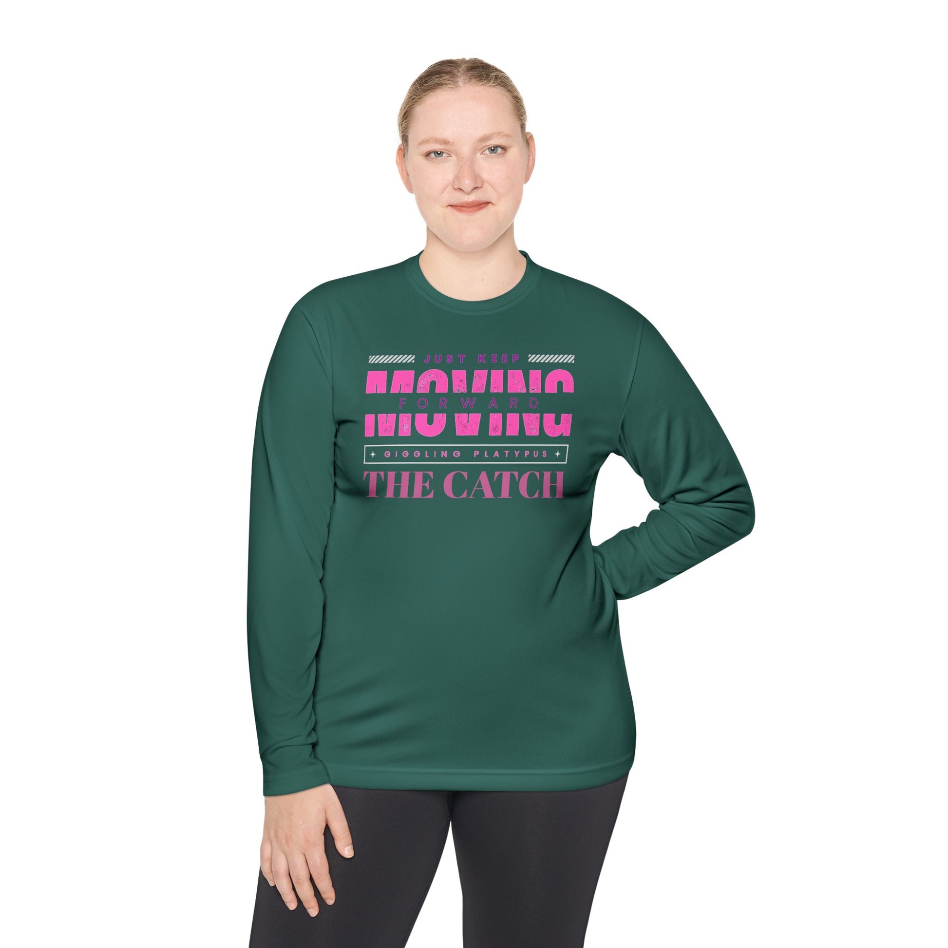 Motivational Long Sleeve Tee - Just Keep Moving Forward - THE CATCH