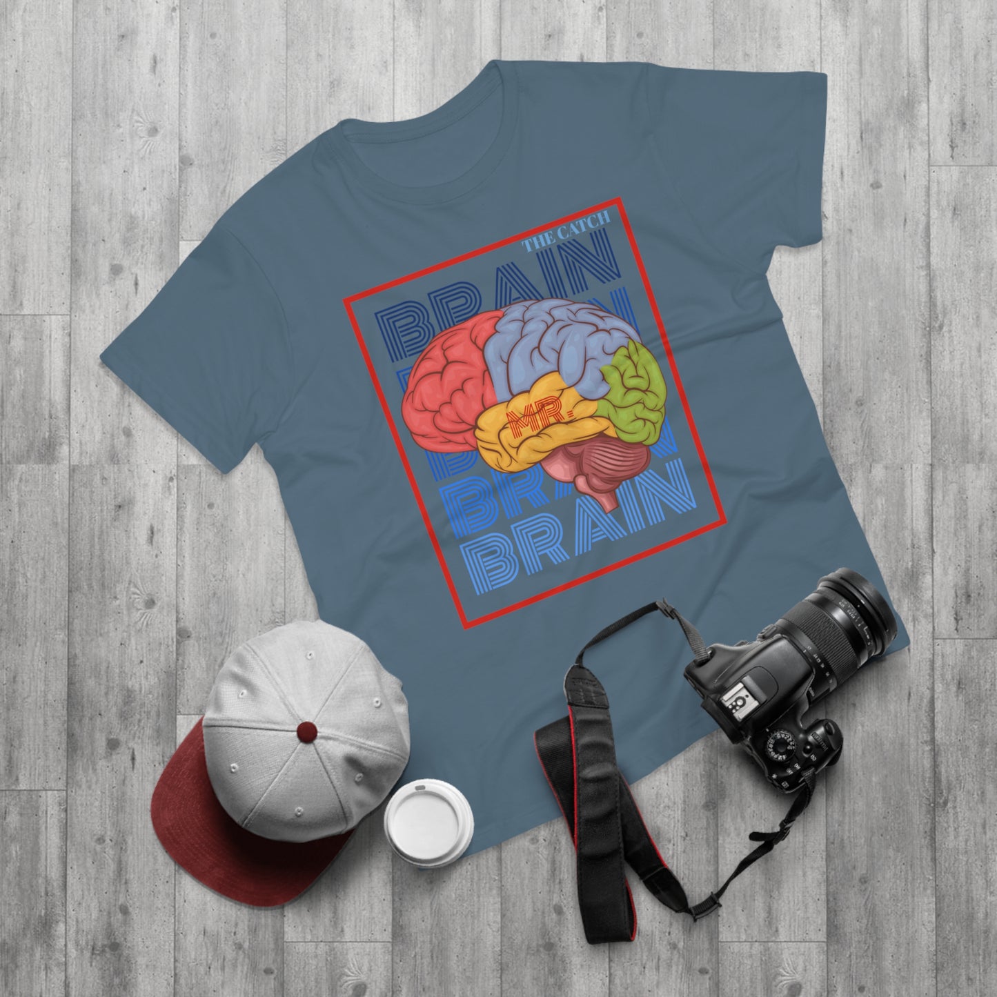 Colorful Brain Graphic T-Shirt - Unique Menswear for Science Lovers