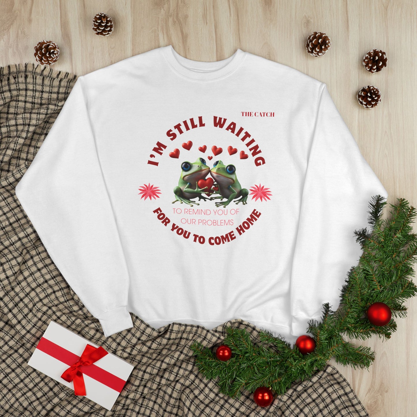 Eco-Friendly Frog Crewneck Sweatshirt - "I’m Still Waiting for You to Come Home"