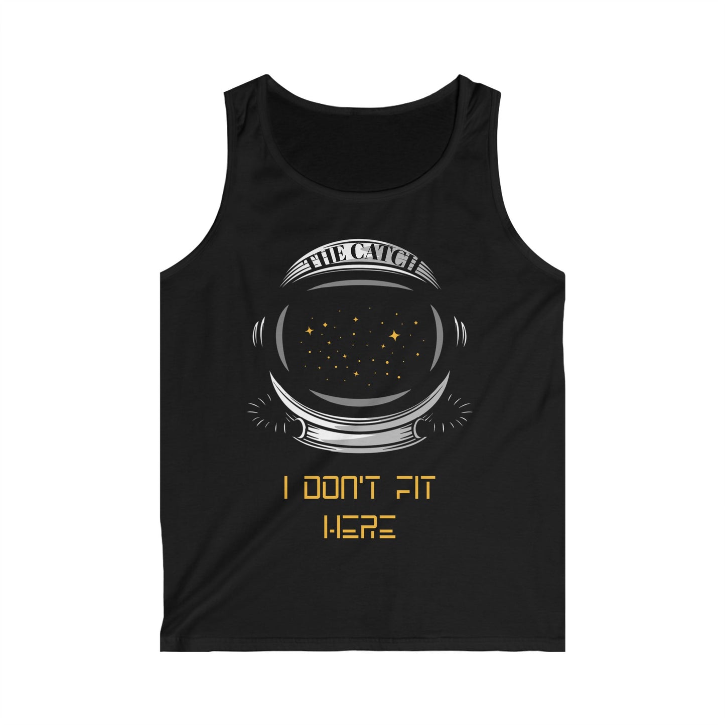 Astronaut Graphic Tank Top - "I Don't Fit Here" for Space Lovers