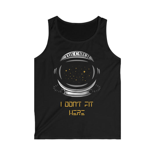 Astronaut Graphic Tank Top - "I Don't Fit Here" for Space Lovers