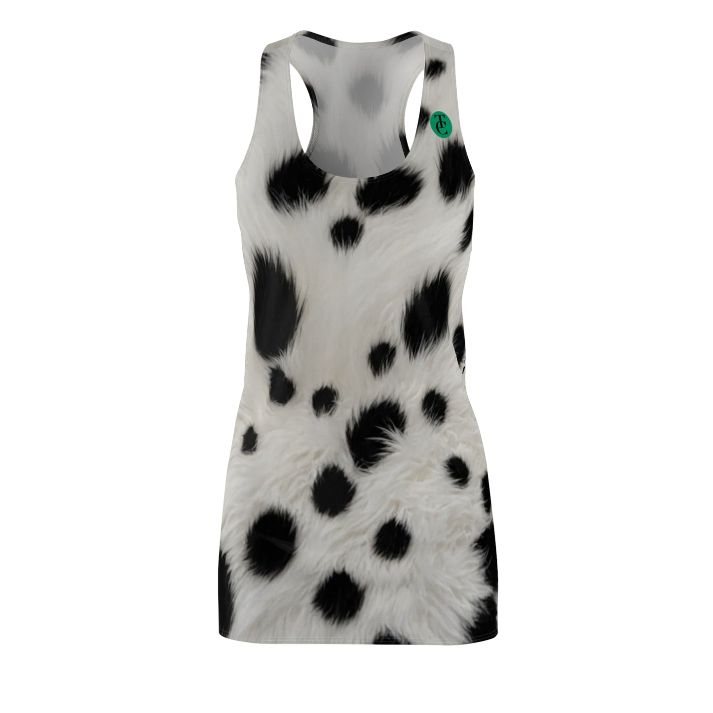 Dalmatian Print Racerback Dress for Women, Casual Summer Dress, Animal Print Fashion, Fun Party Outfit, Statement Dress, Unique Gifts - THE CATCH