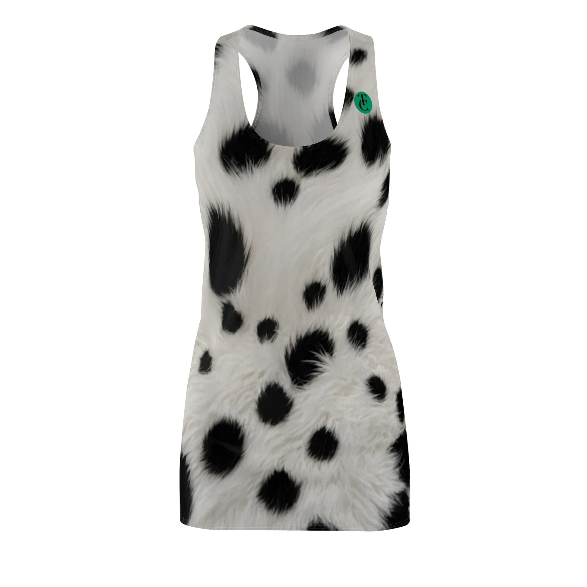 Dalmatian Print Racerback Dress for Women, Casual Summer Dress, Animal Print Fashion, Fun Party Outfit, Statement Dress, Unique Gifts - THE CATCH