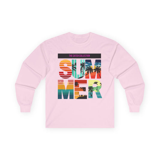 Catch Collection Summer Long Sleeve Tee - Cotton Shirt for Relaxed Vibes