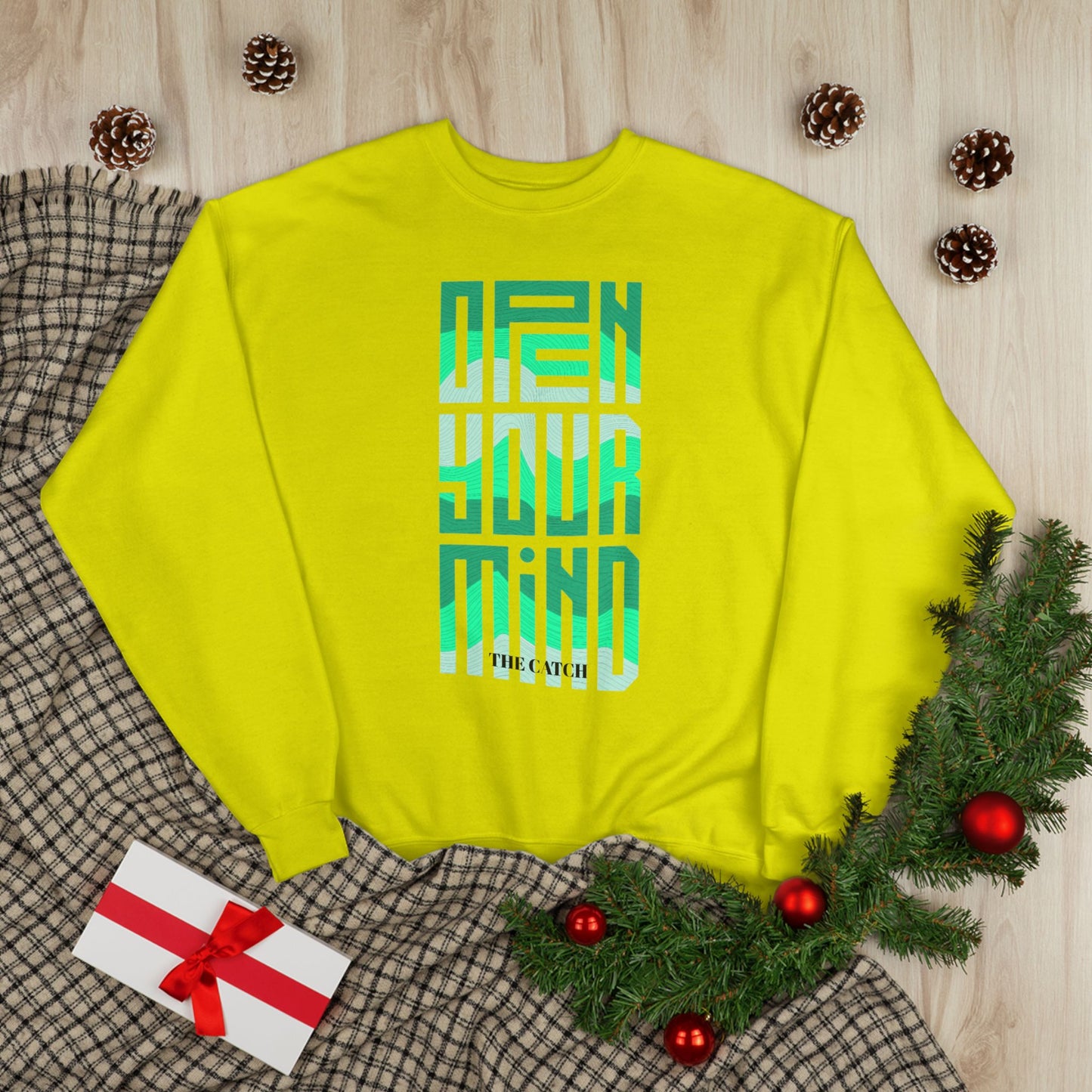 Open Your Mind  Eco-Friendly Sweatshirt | Minimalist Graphic Crewneck