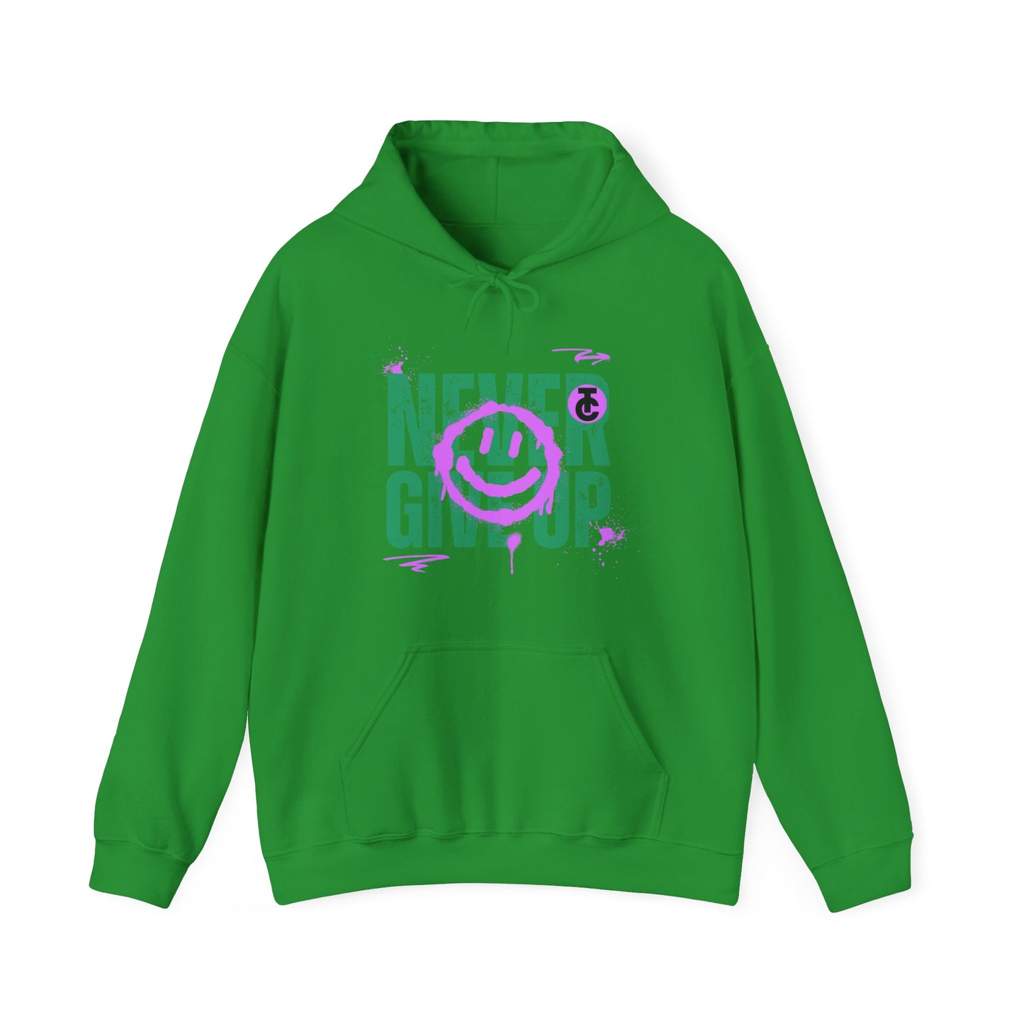 Motivational Sweatshirt - "Never Give Up" Hoodie, Cozy Gift for Friends, Inspirational Apparel, Perfect for Any Occasion - THE CATCH