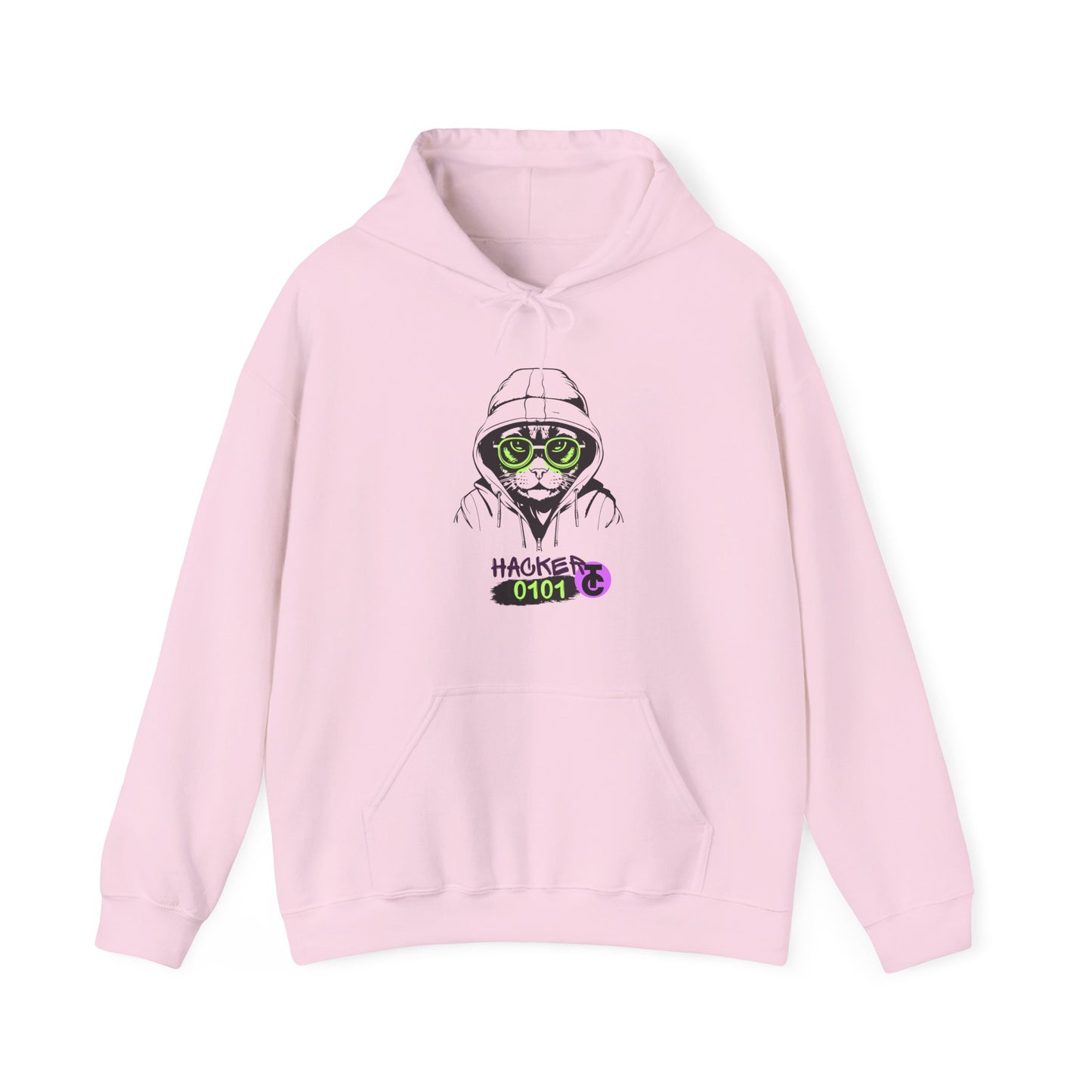 Hacker Cat Hoodie - Cozy Sweatshirt, Streetwear Pullover, Tech Enthusiast Gift, Cyberpunk Apparel, Casual Fashion - THE CATCH
