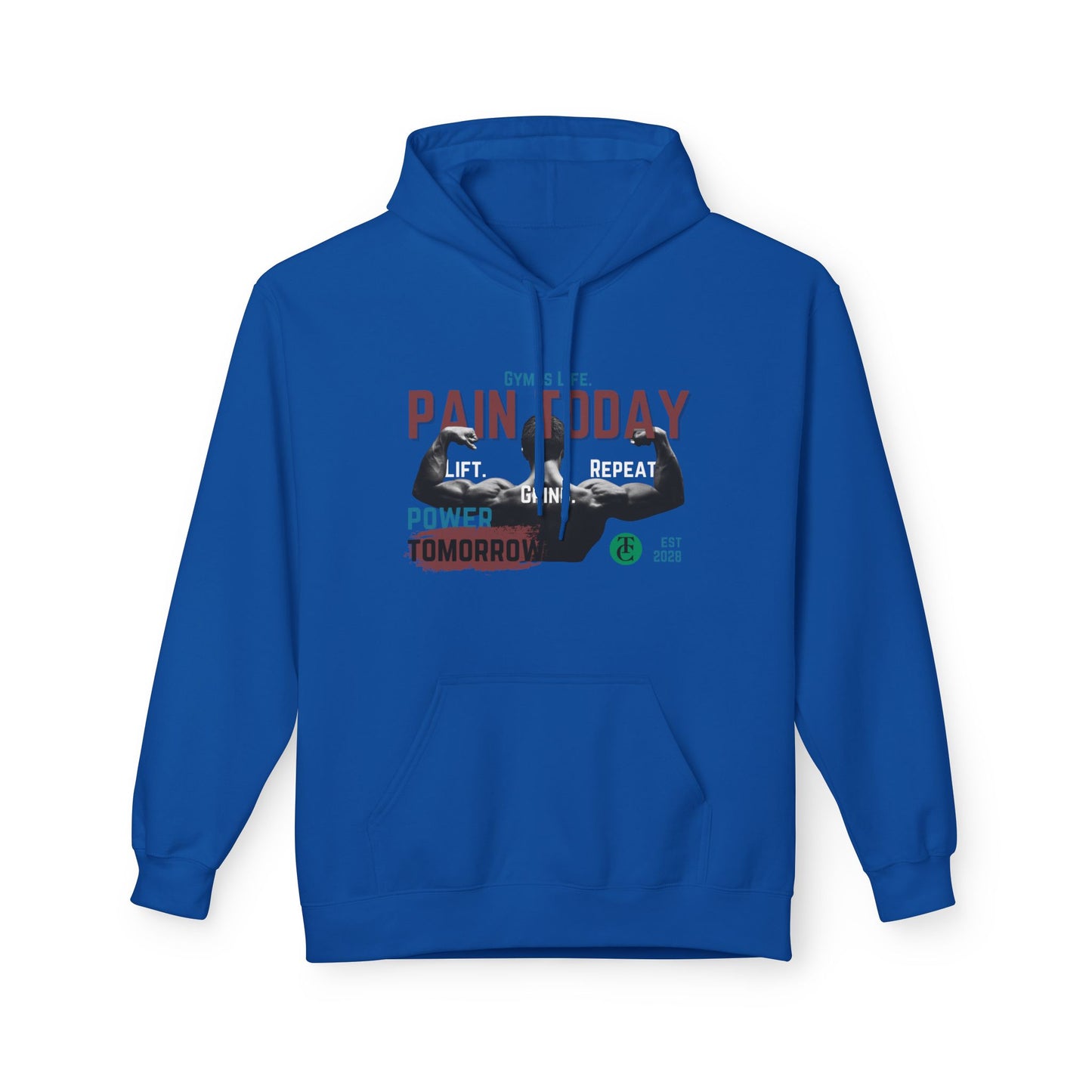 Empowering Fleece Hoodie | Gym Motivation | Pain Today, Power Tomorrow Workout Gear | Fitness Gift | Casual Wear - THE CATCH
