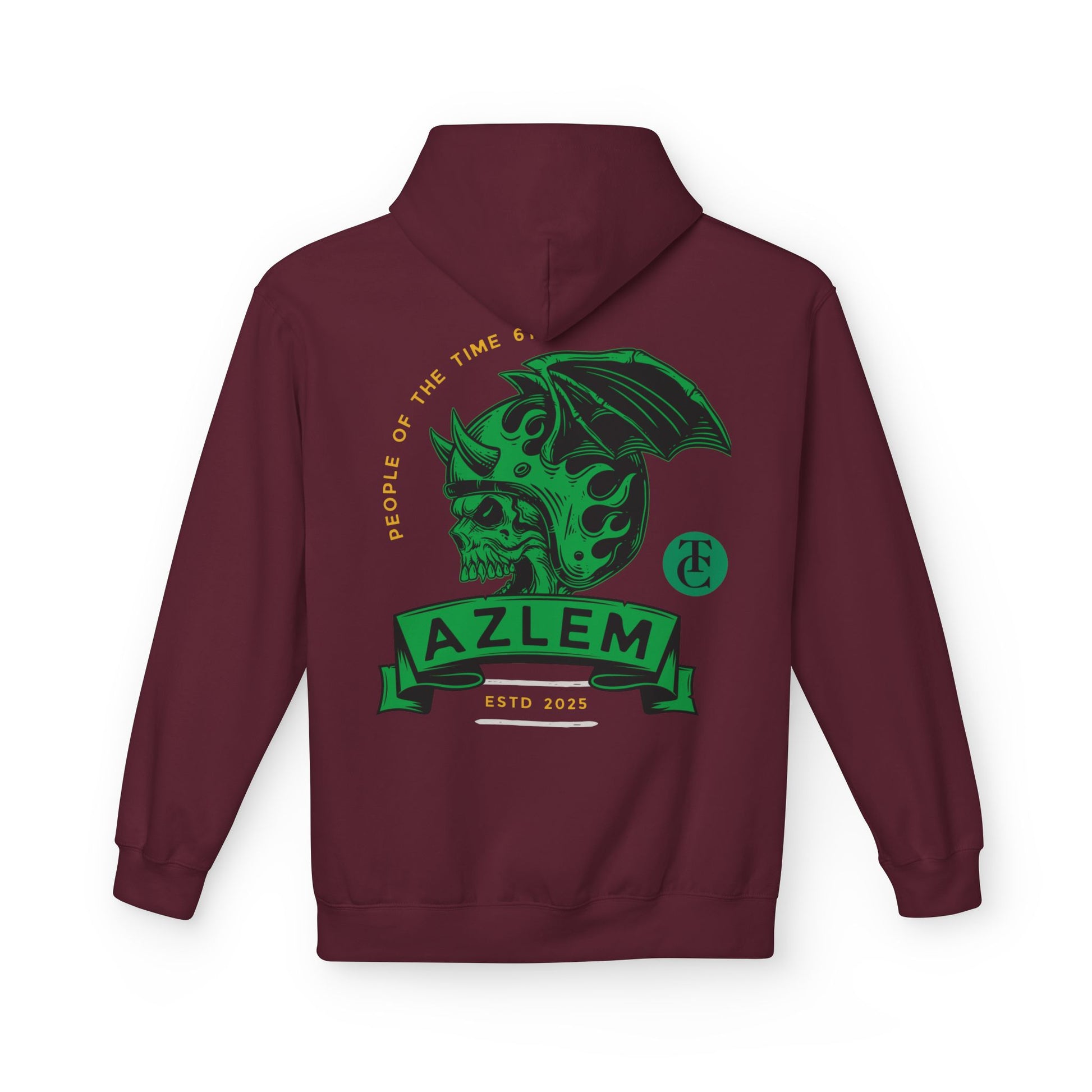 Midweight Softstyle Fleece Hoodie - Azlem Skull Design - THE CATCH