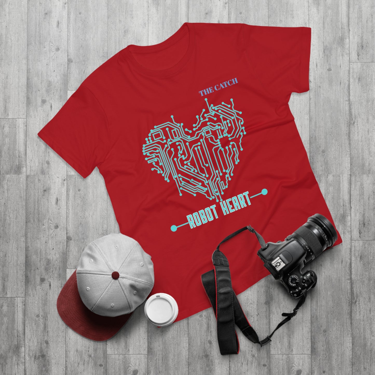 Robot Heart Graphic Tee for Tech Enthusiasts