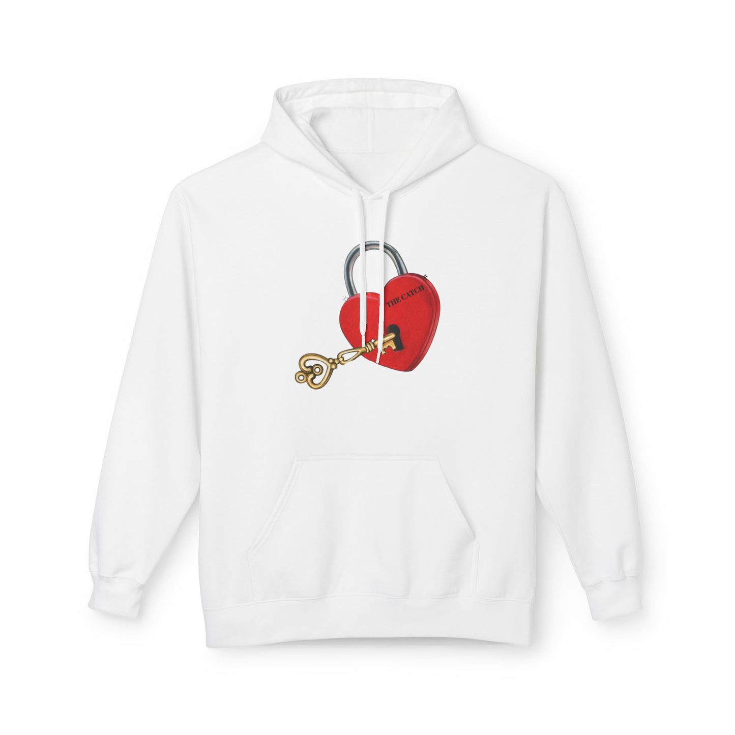 Heart Lock & Key Fleece Hoodie - Cozy Valentine’s Day Gift - THE CATCH