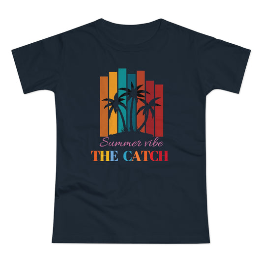 Summer Vibe Women's T-Shirt with Palm Design - THE CATCH