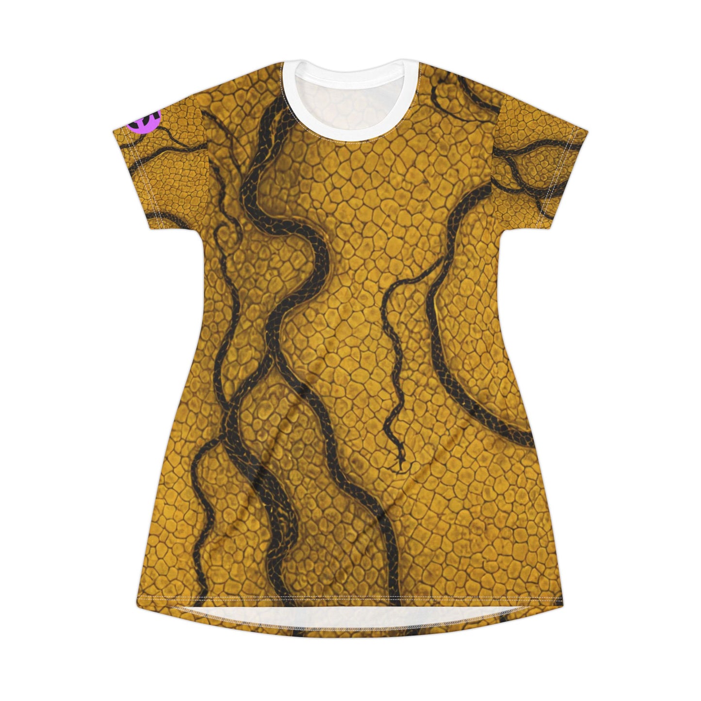 Stylish AOP T-Shirt Dress with Unique Pattern, Casual Wear for Summer, Everyday Fashion, Ideal for Festivals and Parties - THE CATCH