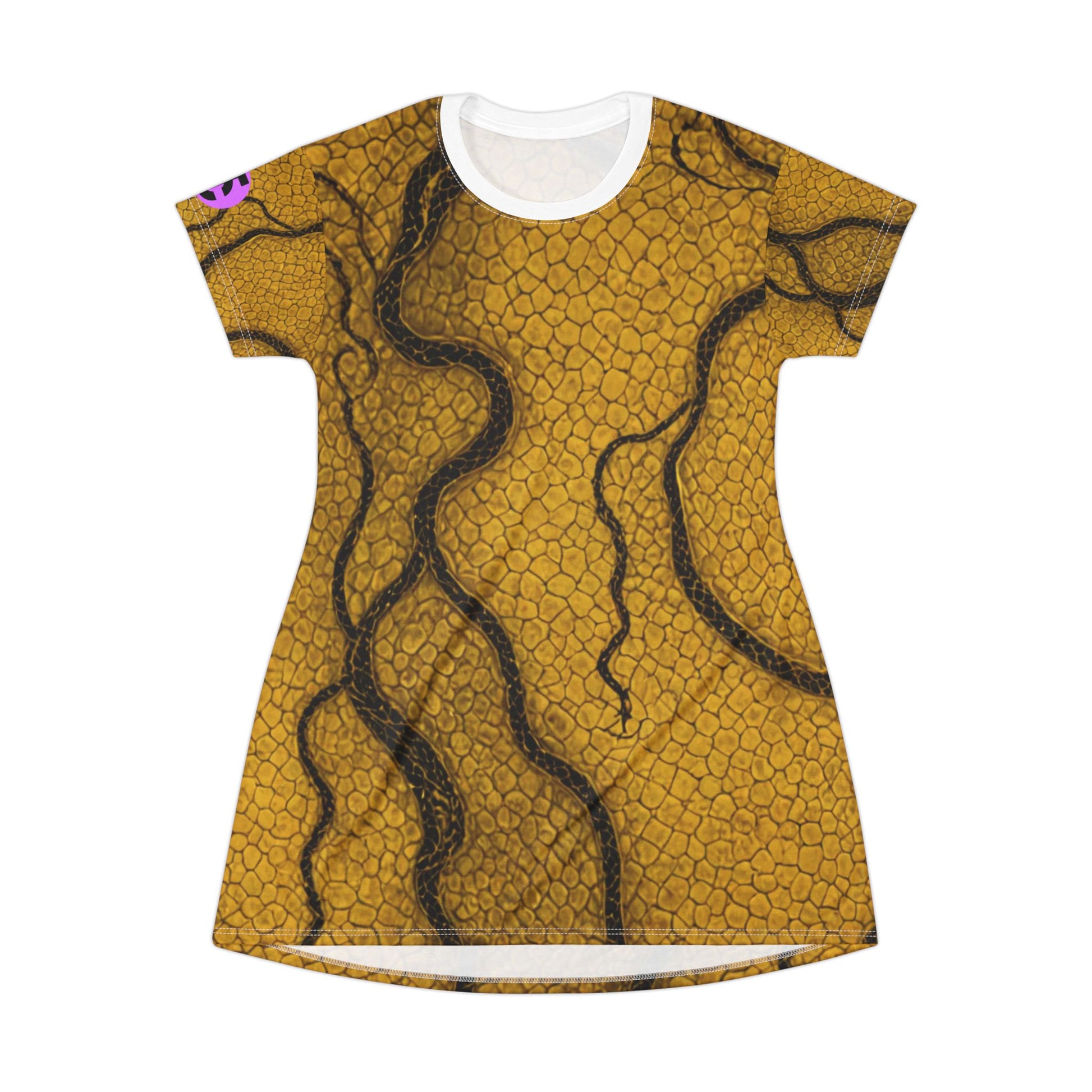 Stylish AOP T-Shirt Dress with Unique Pattern, Casual Wear for Summer, Everyday Fashion, Ideal for Festivals and Parties - THE CATCH