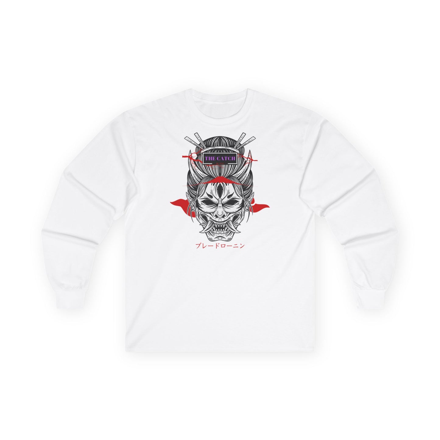 Samurai Skull Long Sleeve Tee - Cotton Shirt for Anime Lovers - THE CATCH
