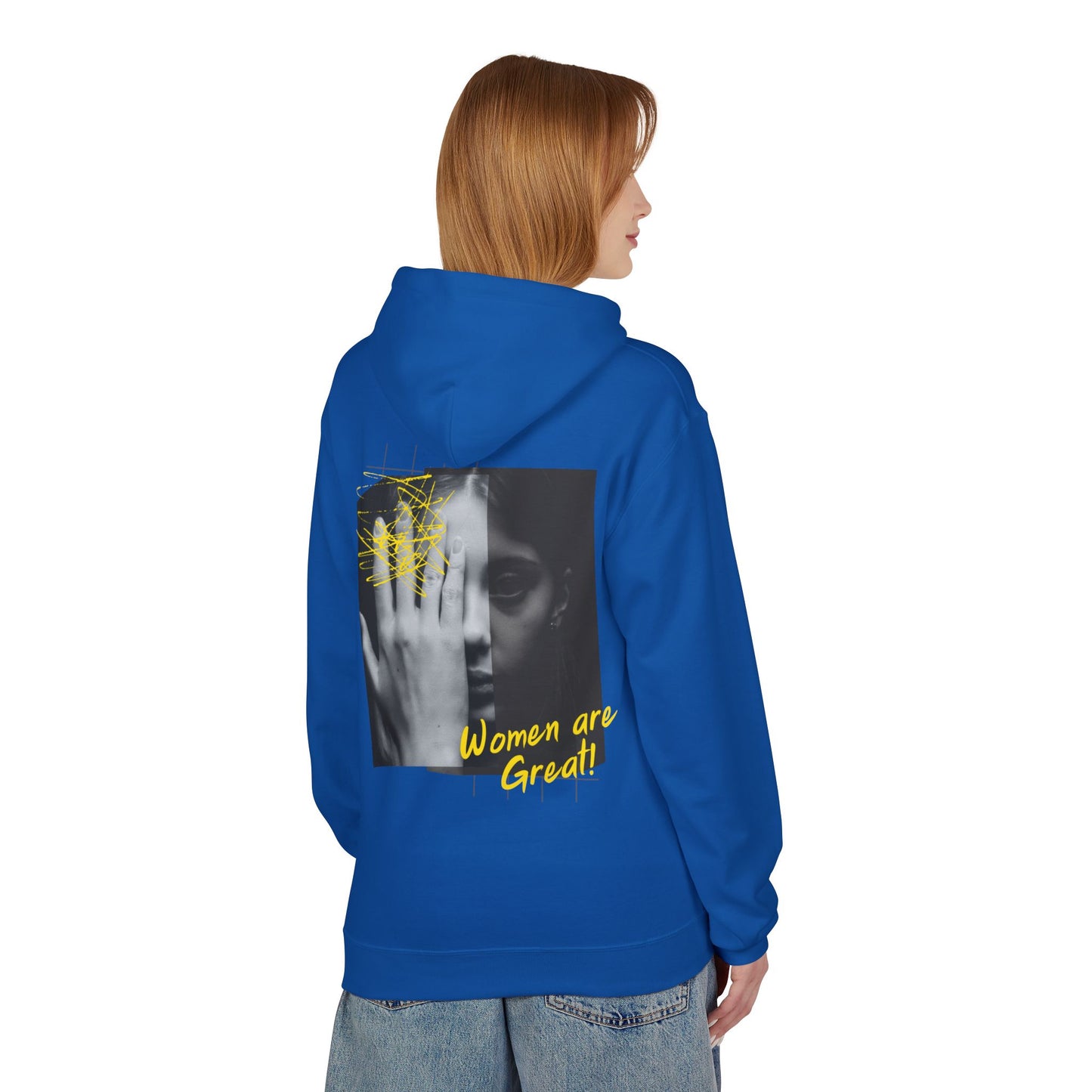 Empowering Women's Fleece Hoodie - "Strong Women Don't Wilt, They Bloom"