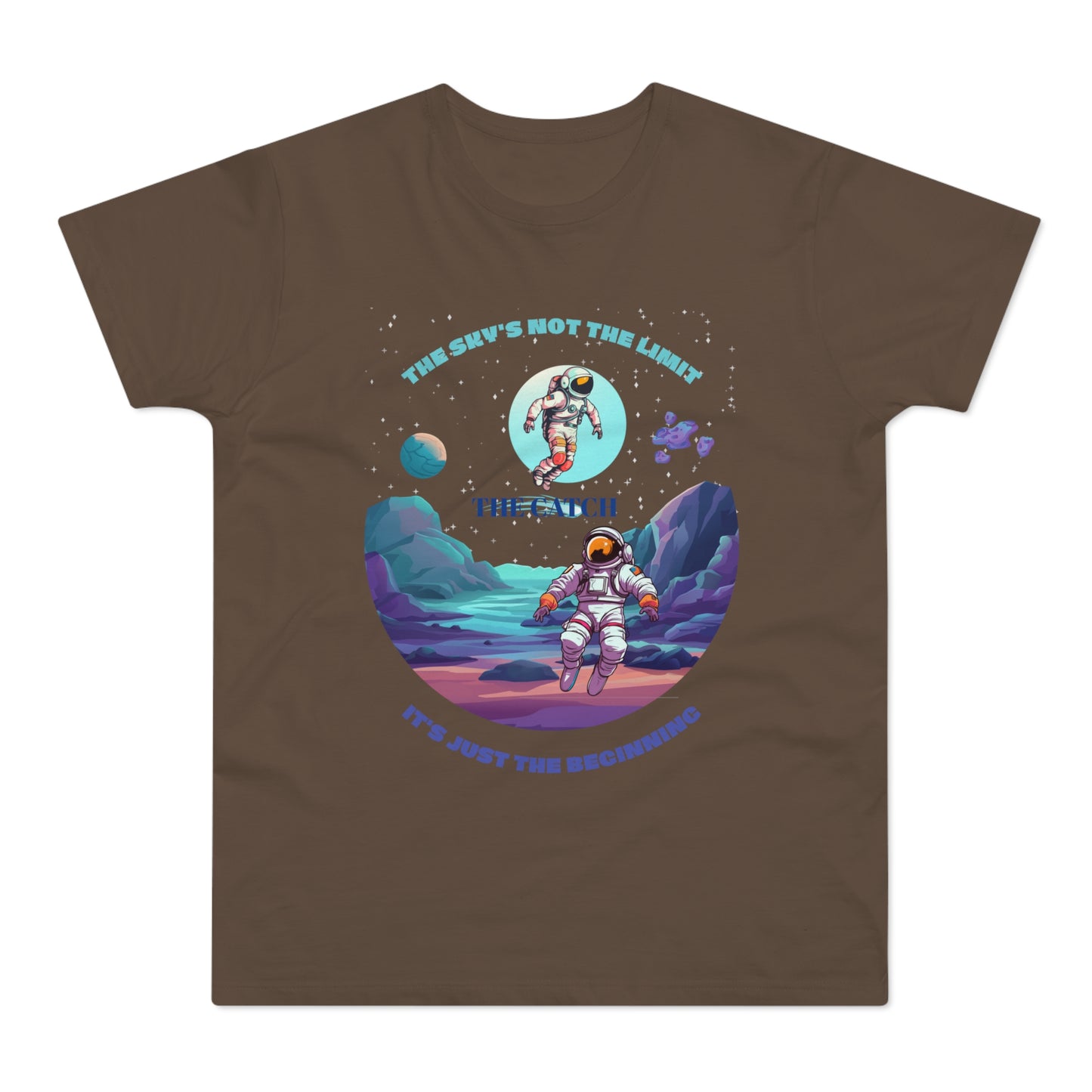 Astronaut Adventure Men's T-Shirt - 'The Sky's Not the Limit, It's Just the Beginning'