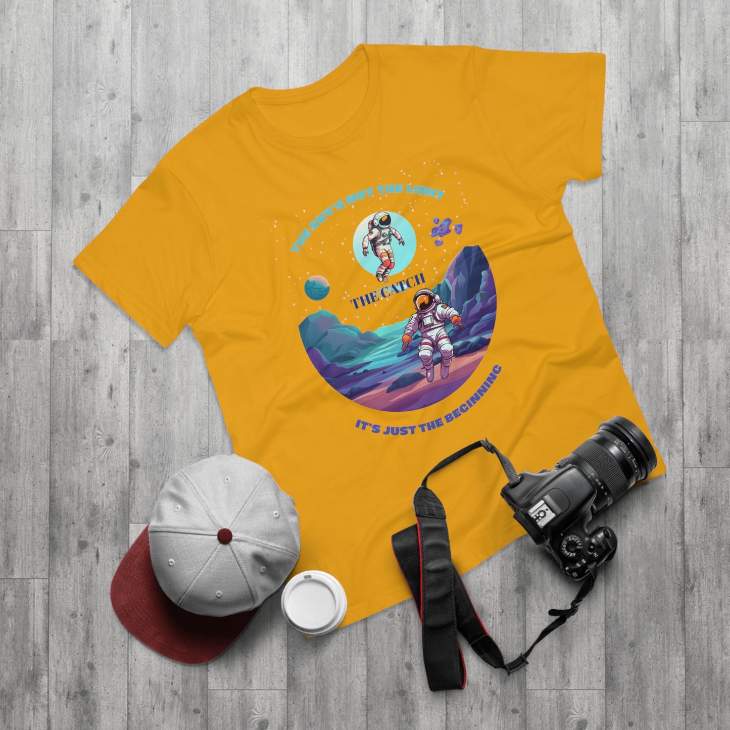 Astronaut Adventure Men's T-Shirt - 'The Sky's Not the Limit, It's Just the Beginning'