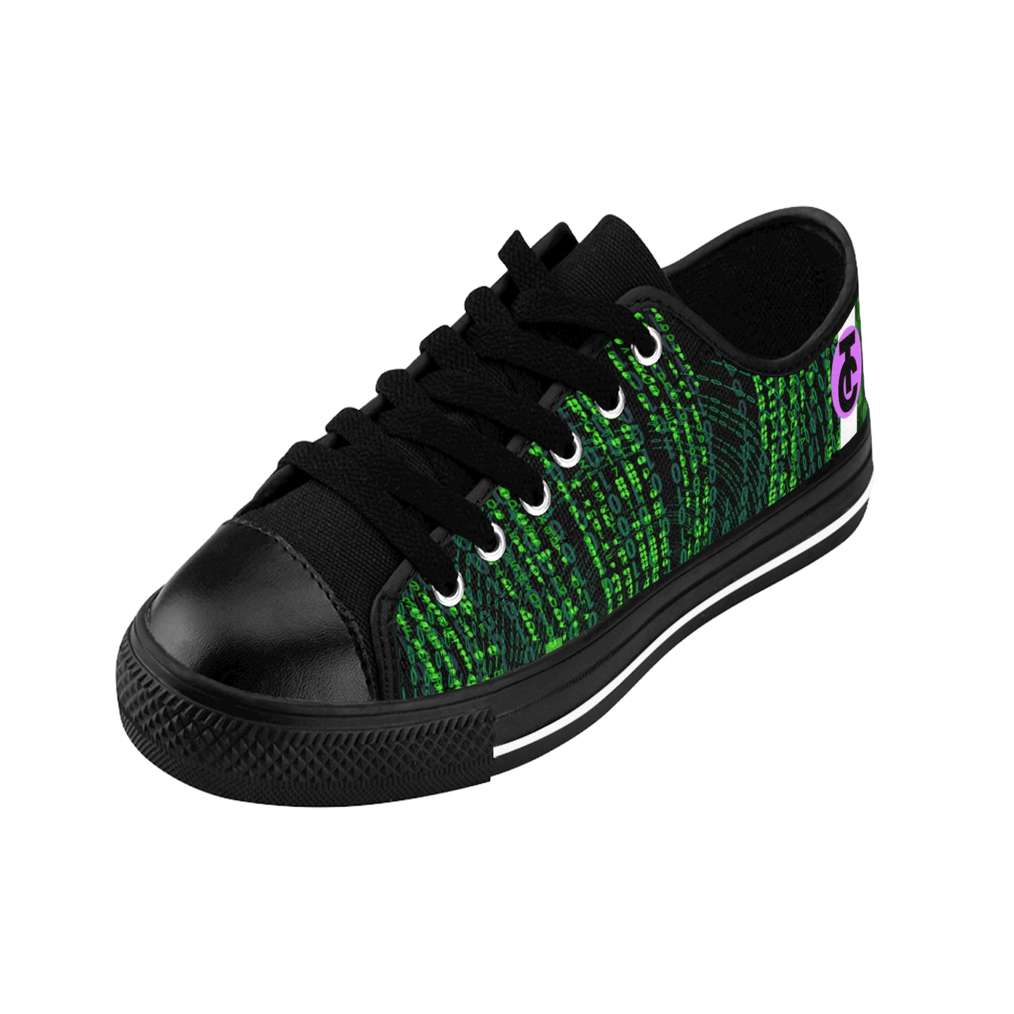 Matrix-Inspired Men's Sneakers - Trendy Casual Footwear for Tech Enthusiasts
