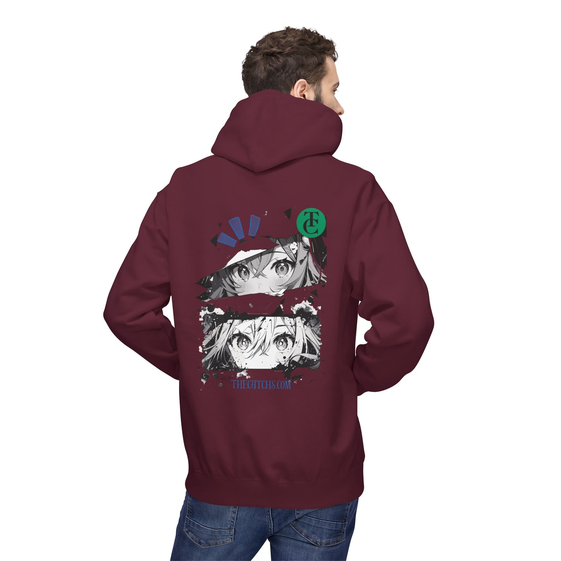 Midweight Fleece Hoodie with Eye-Catching Graphic Design - THE CATCH