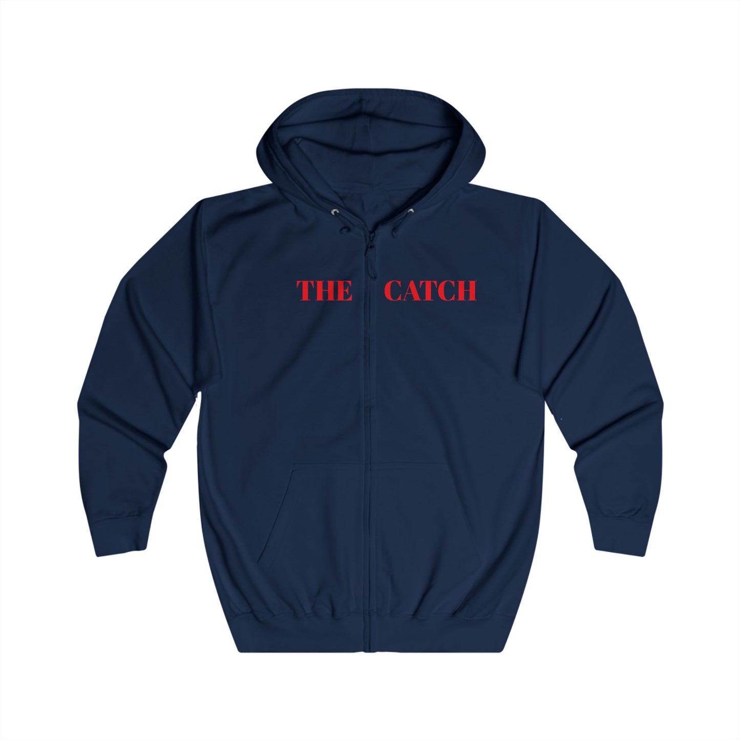 Artistic Full Zip Hoodie - 'The Catch' with Vintage Portrait