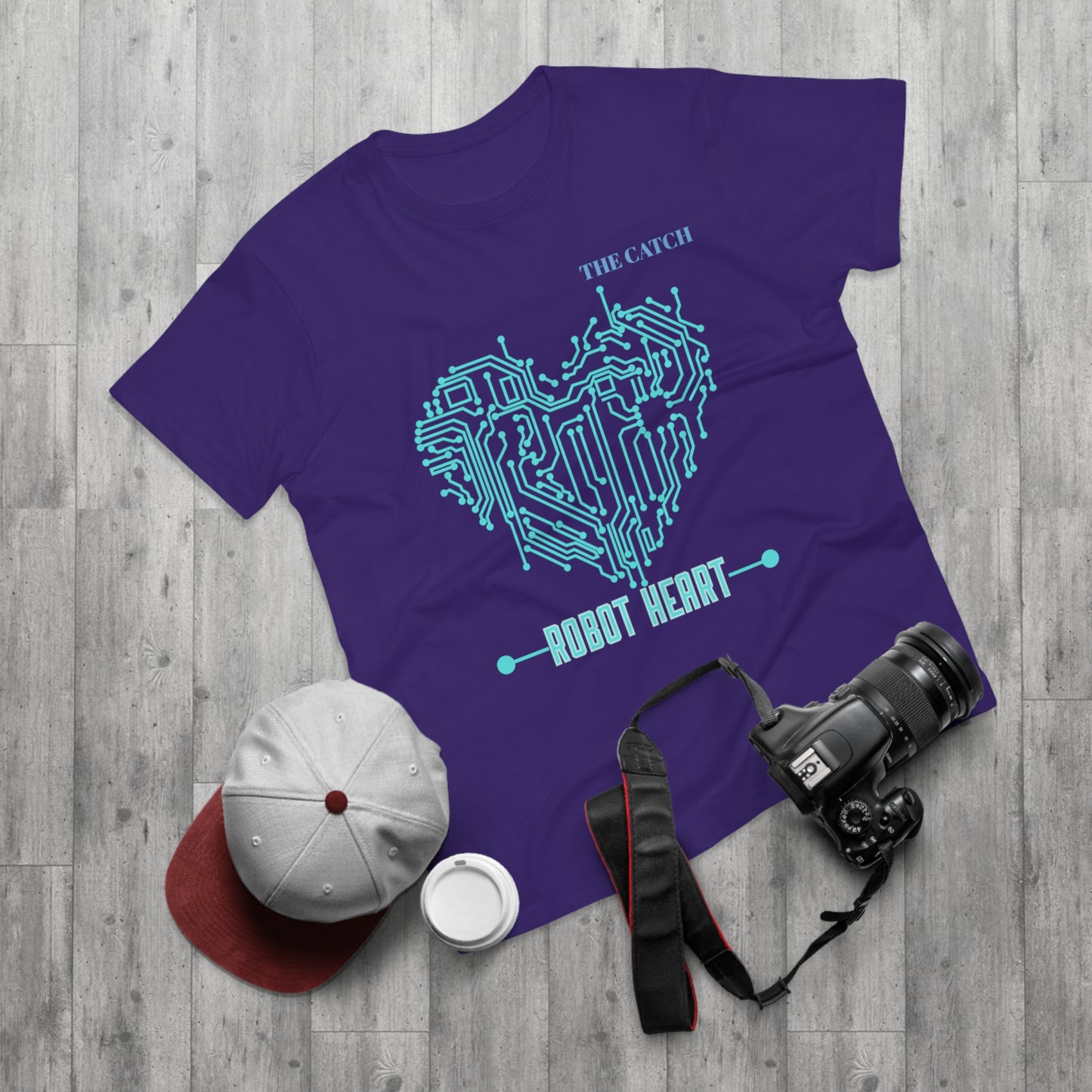 Robot Heart Graphic Tee for Tech Enthusiasts