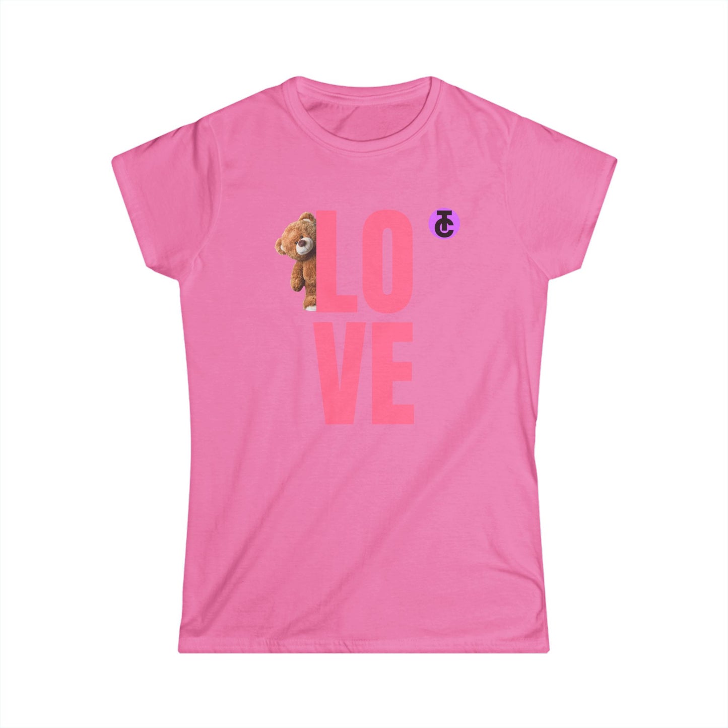Women's Love Bear Tee - Cute Gift for Her, Casual Style, Birthday Shirt, Friendship Day, Cozy Wardrobe Essential - THE CATCH