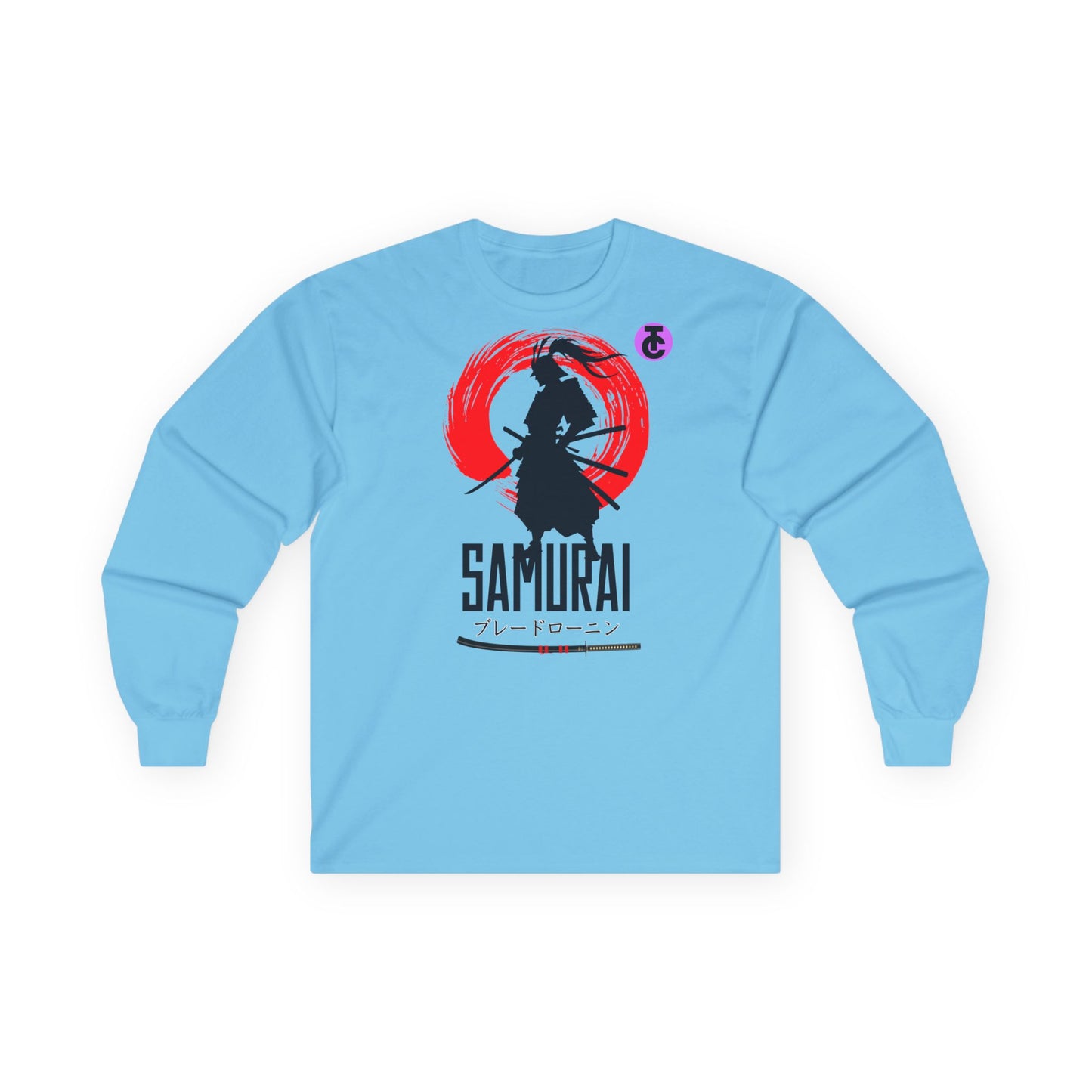Samurai Graphic Long Sleeve Tee - Cotton Shirt for Anime Fans - THE CATCH