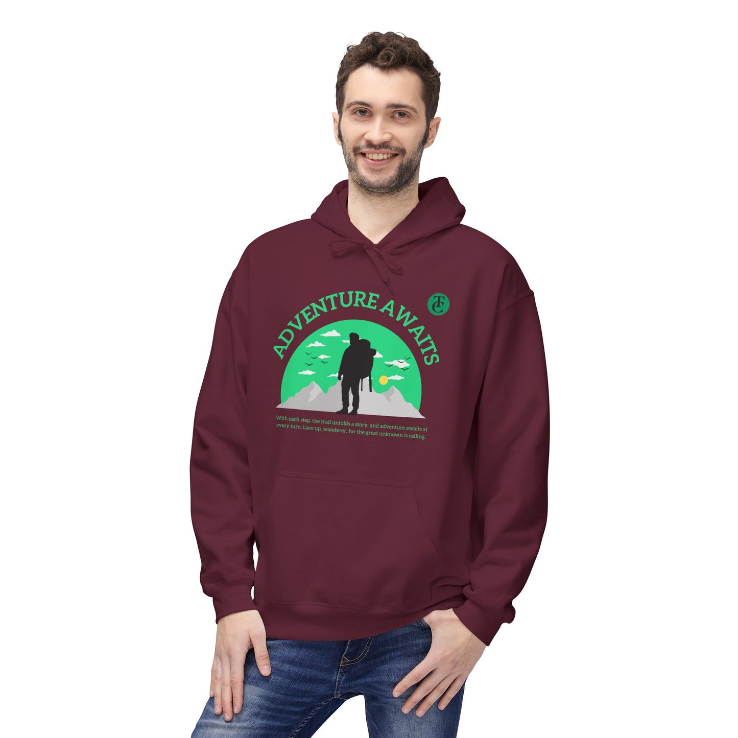 Adventure Awaits Fleece Hoodie – Cozy Travel & Outdoor Gear