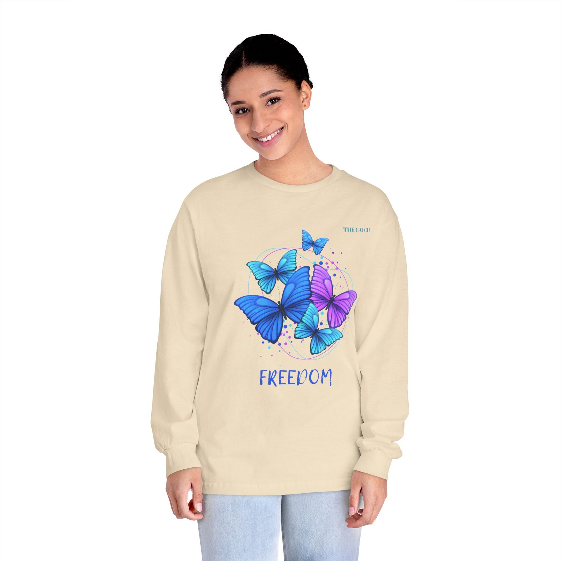 Butterfly Freedom Long Sleeve T-Shirt for All Occasions - THE CATCH