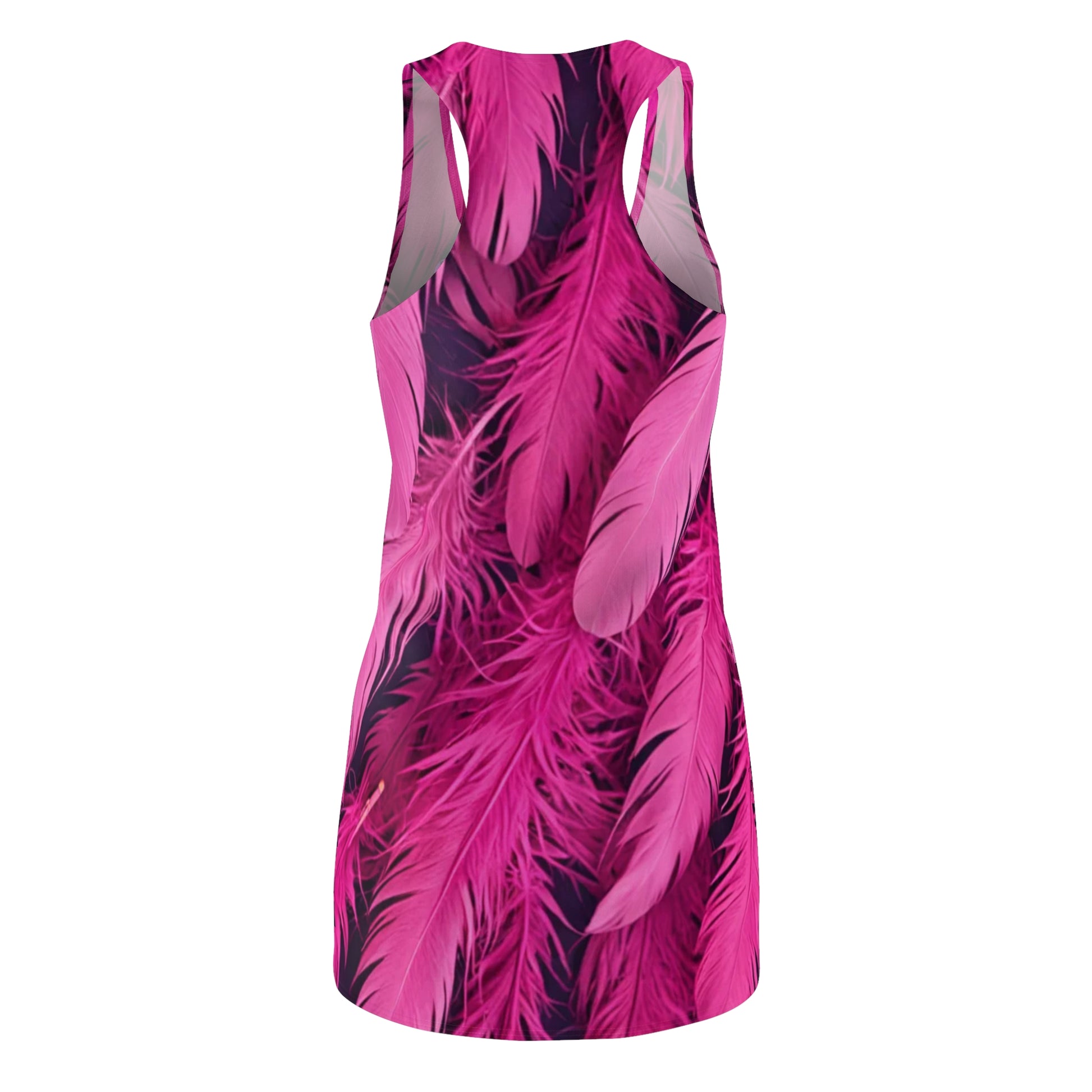 Fabulous Feather Print Racerback Dress, Boho Summer Dress, Beach Dress, Casual Outfit, Fun Party Dress - THE CATCH