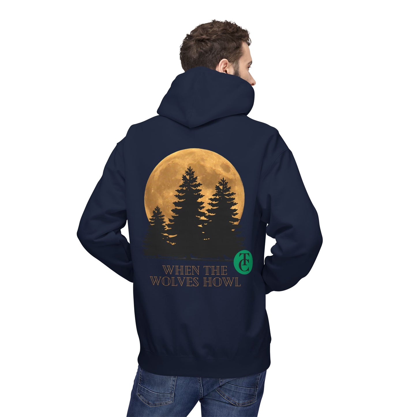 Midweight Softstyle Fleece Hoodie - 'When the Wolves Howl' Design