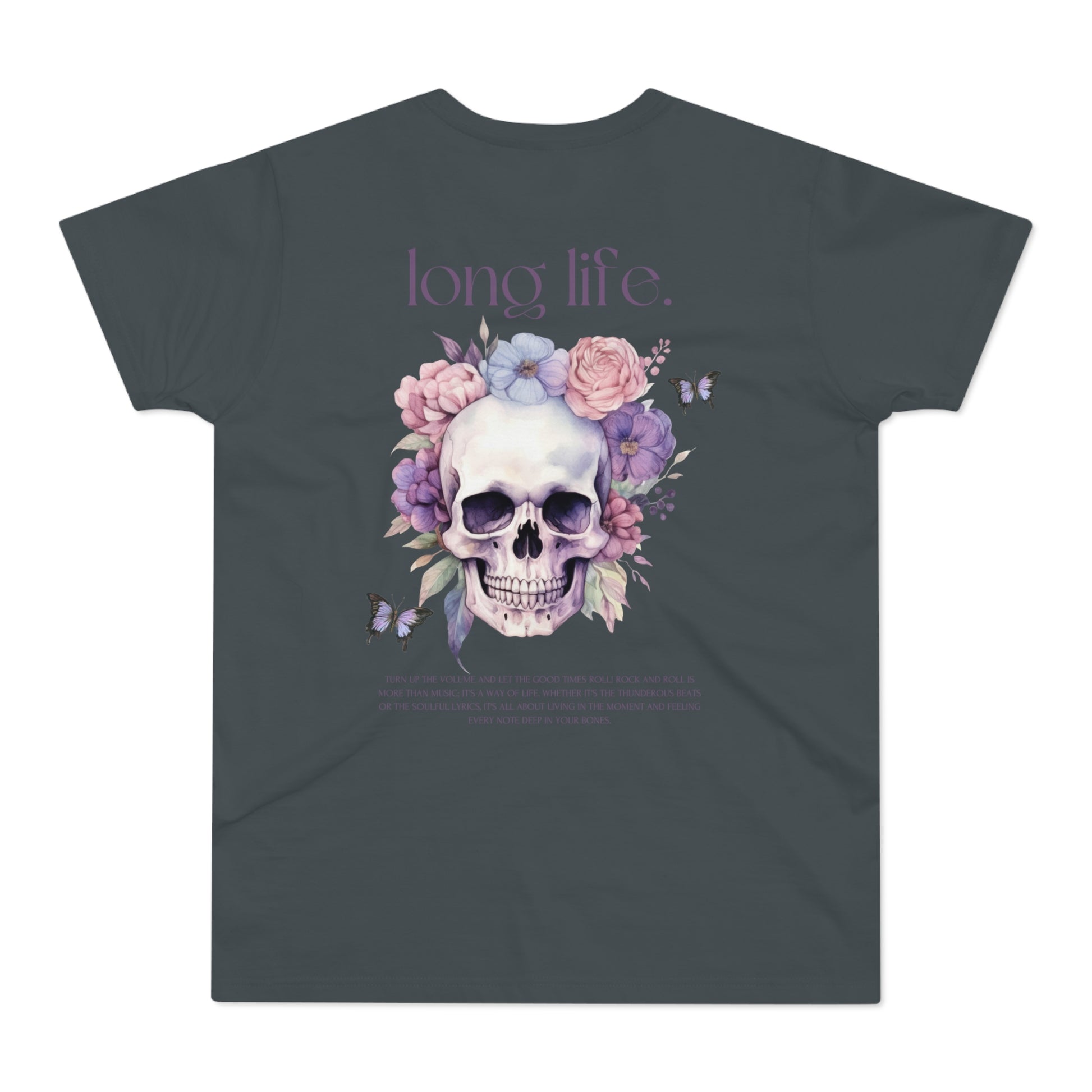 Men's Skull Graphic T-Shirt - 'The Catch' & 'Long Life' Design - THE CATCH