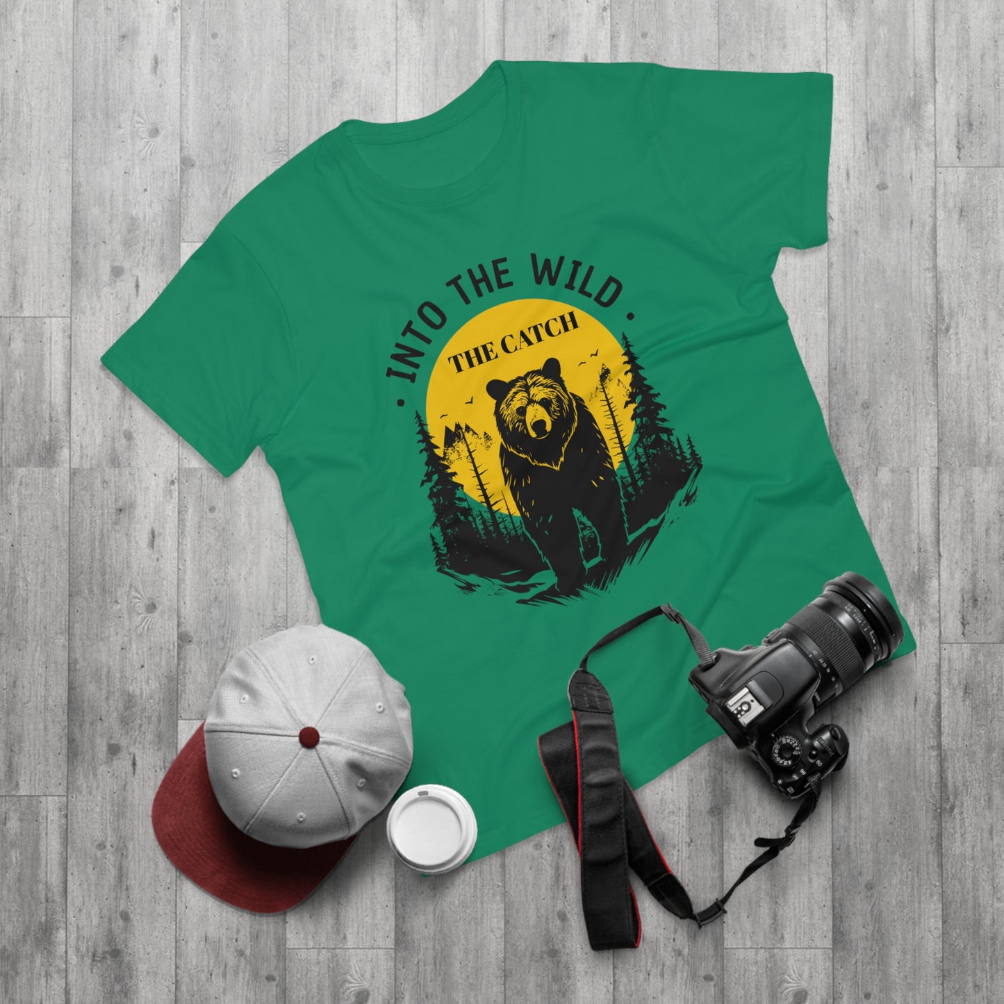 Men's Outdoor Adventure T-Shirt | Into the Wild Bear Design