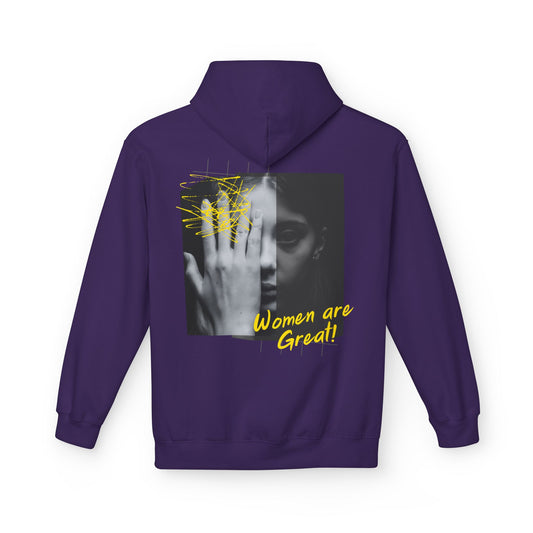 Empowering Women's Fleece Hoodie - "Strong Women Don't Wilt, They Bloom"