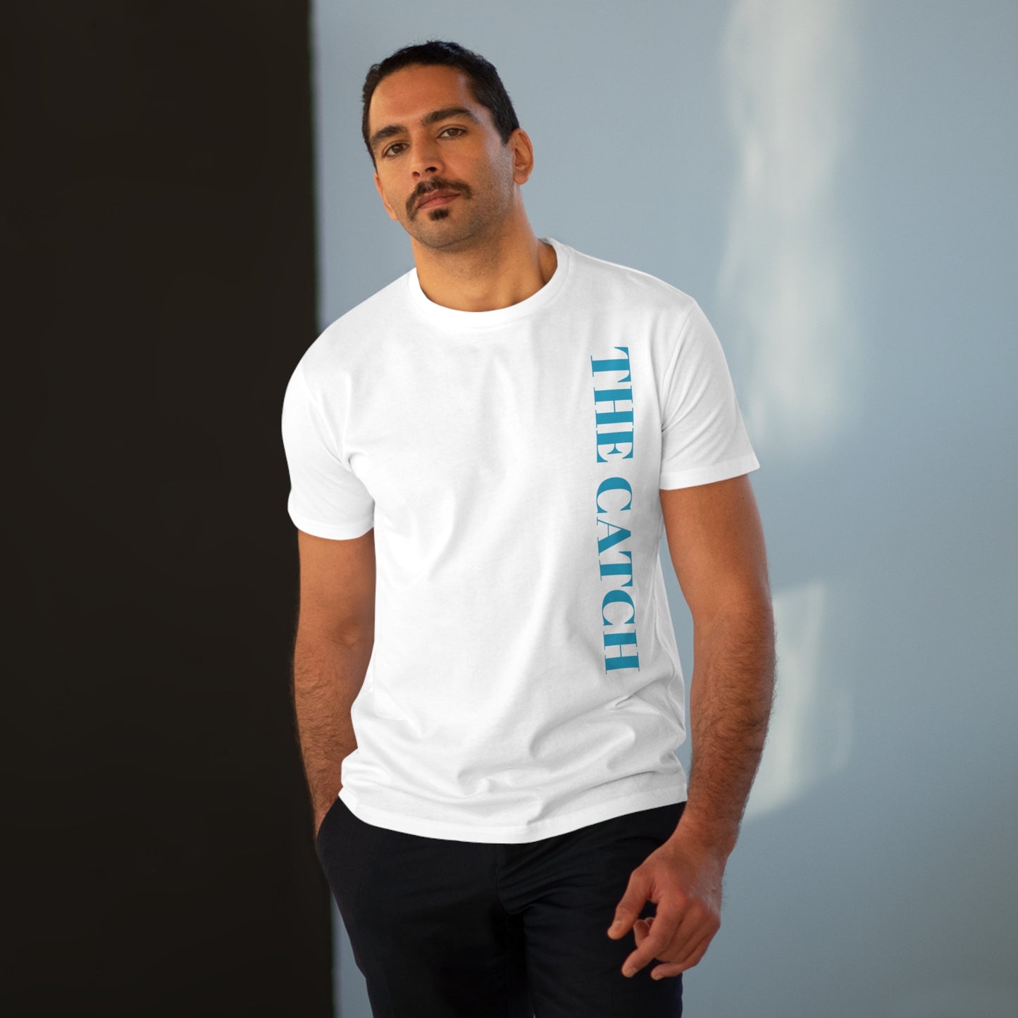Men's Modern-Fit Tee - Stylish Casual Tee with "THE CATCH" Design