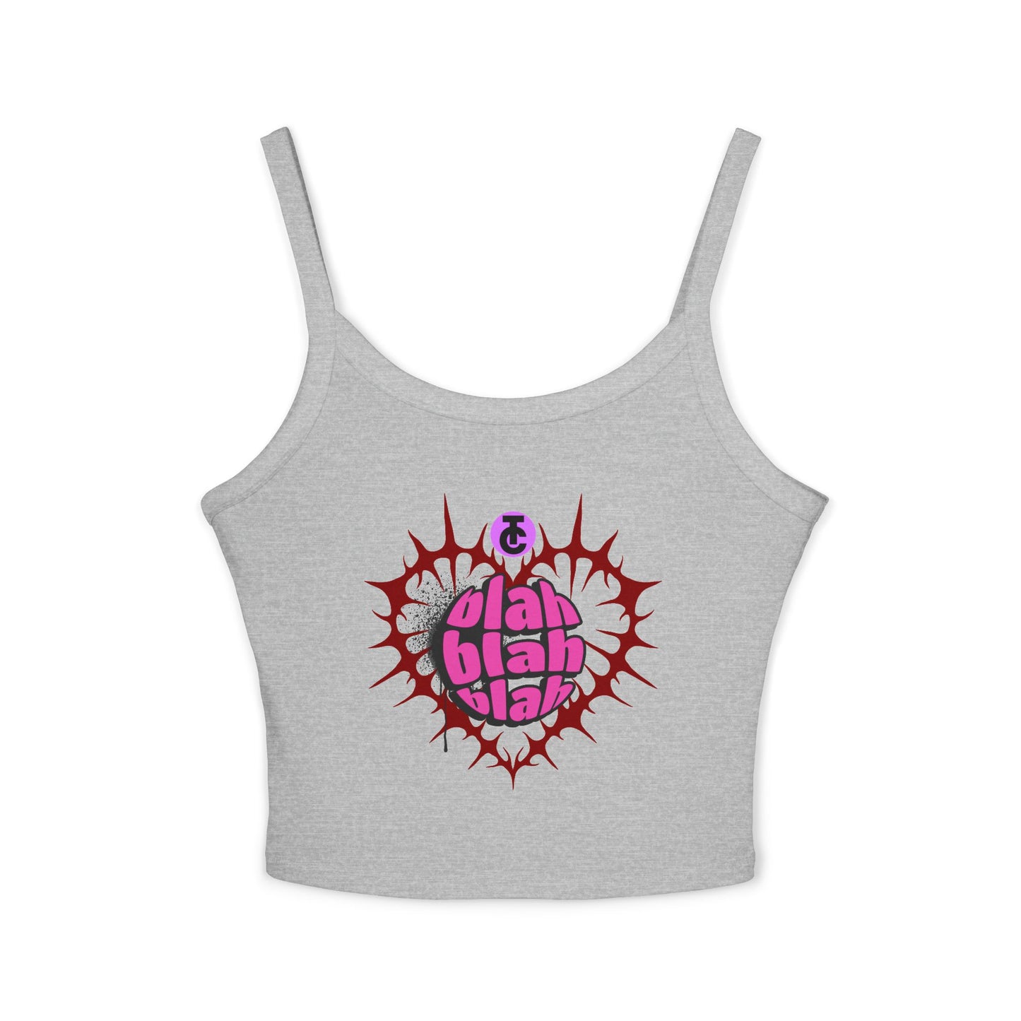 Bold Graphic Spaghetti Strap Tank Top, Summer Top, Festival Wear, Casual Chic, Heart Design, Edgy Tank, Gift Idea - THE CATCH