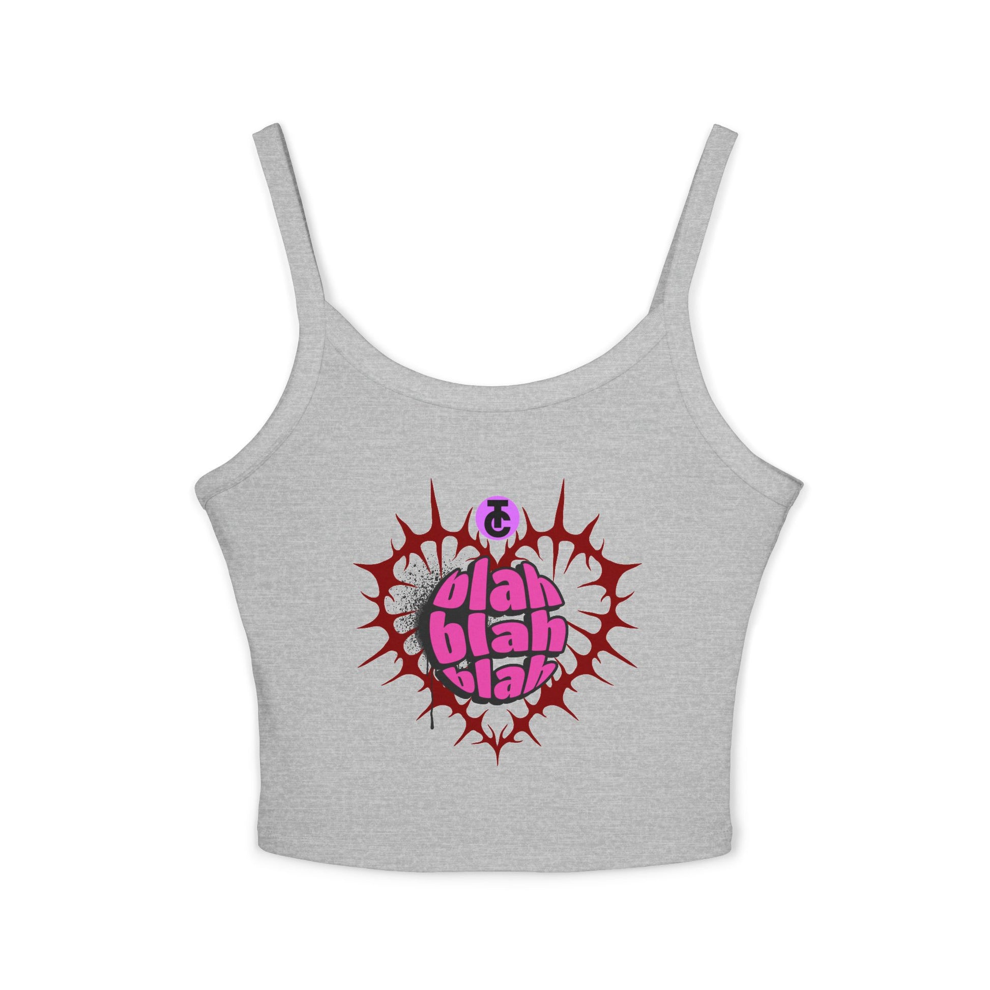 Bold Graphic Spaghetti Strap Tank Top, Summer Top, Festival Wear, Casual Chic, Heart Design, Edgy Tank, Gift Idea - THE CATCH
