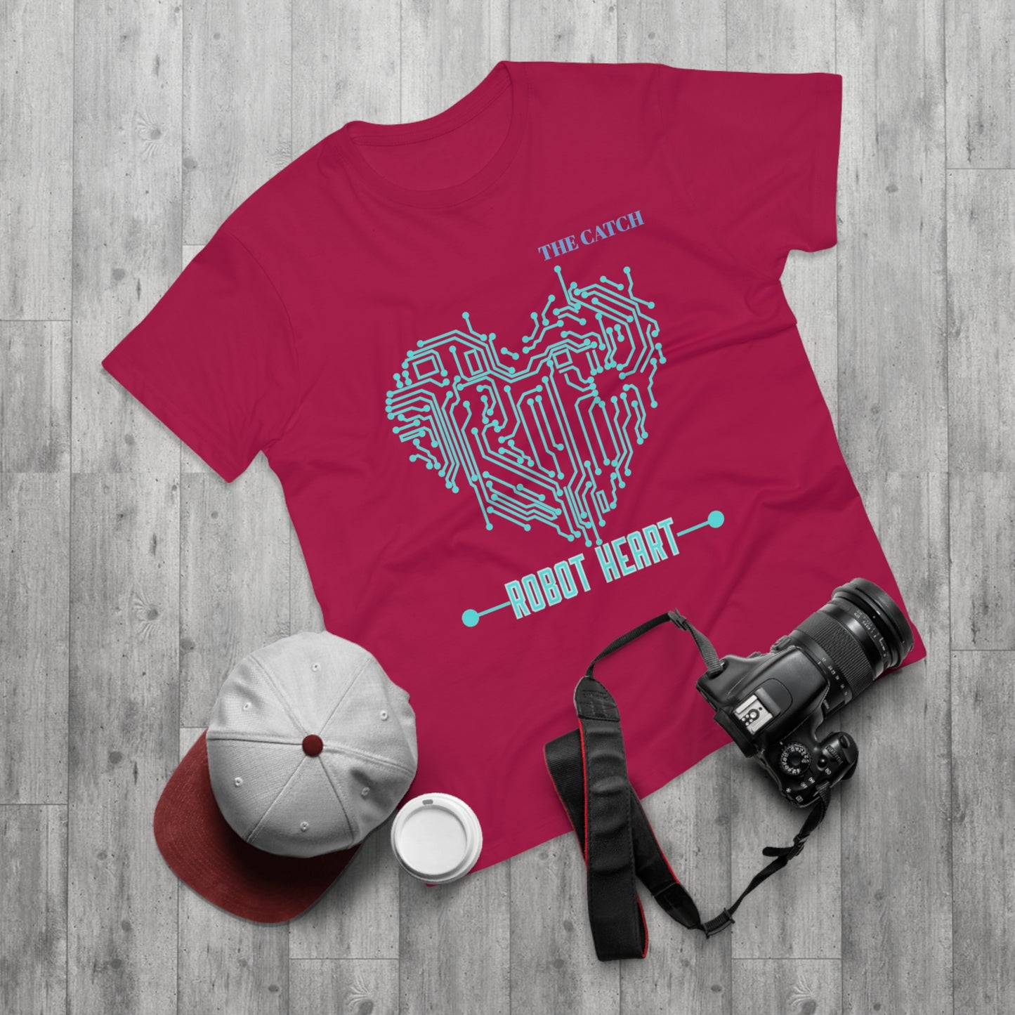 Robot Heart Graphic Tee for Tech Enthusiasts