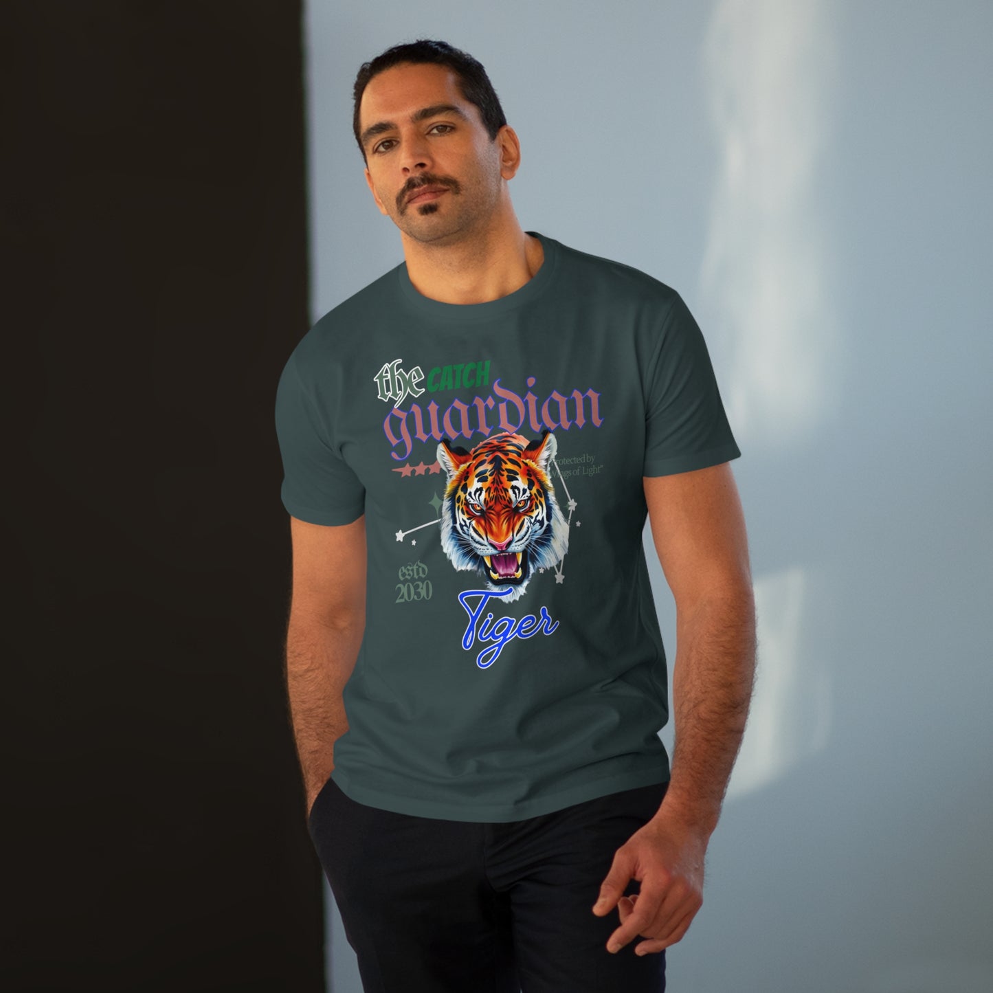 Men's Modern-fit Tiger Graphic Tee - The Catch Guardian 2030 - THE CATCH