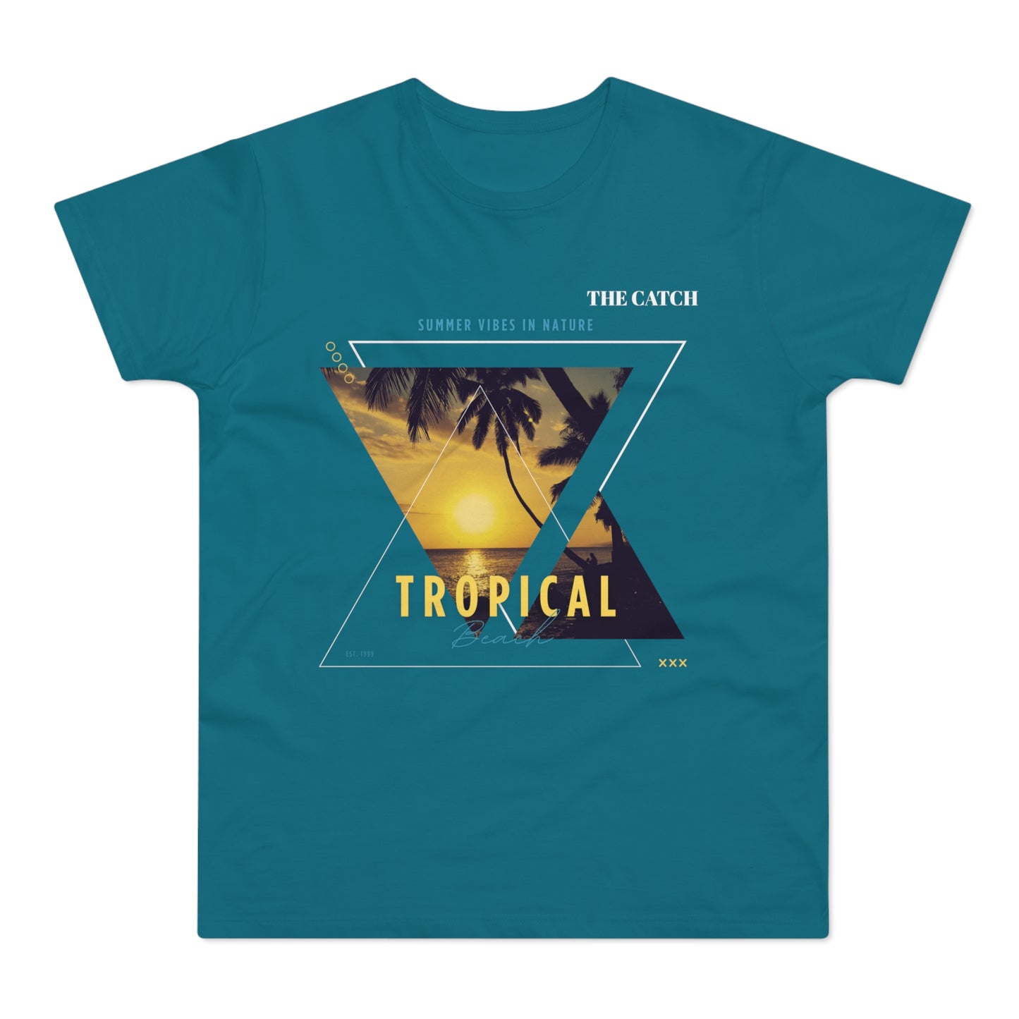 Tropical Vibes Men's T-Shirt - Summer Nature Graphic Tee - THE CATCH