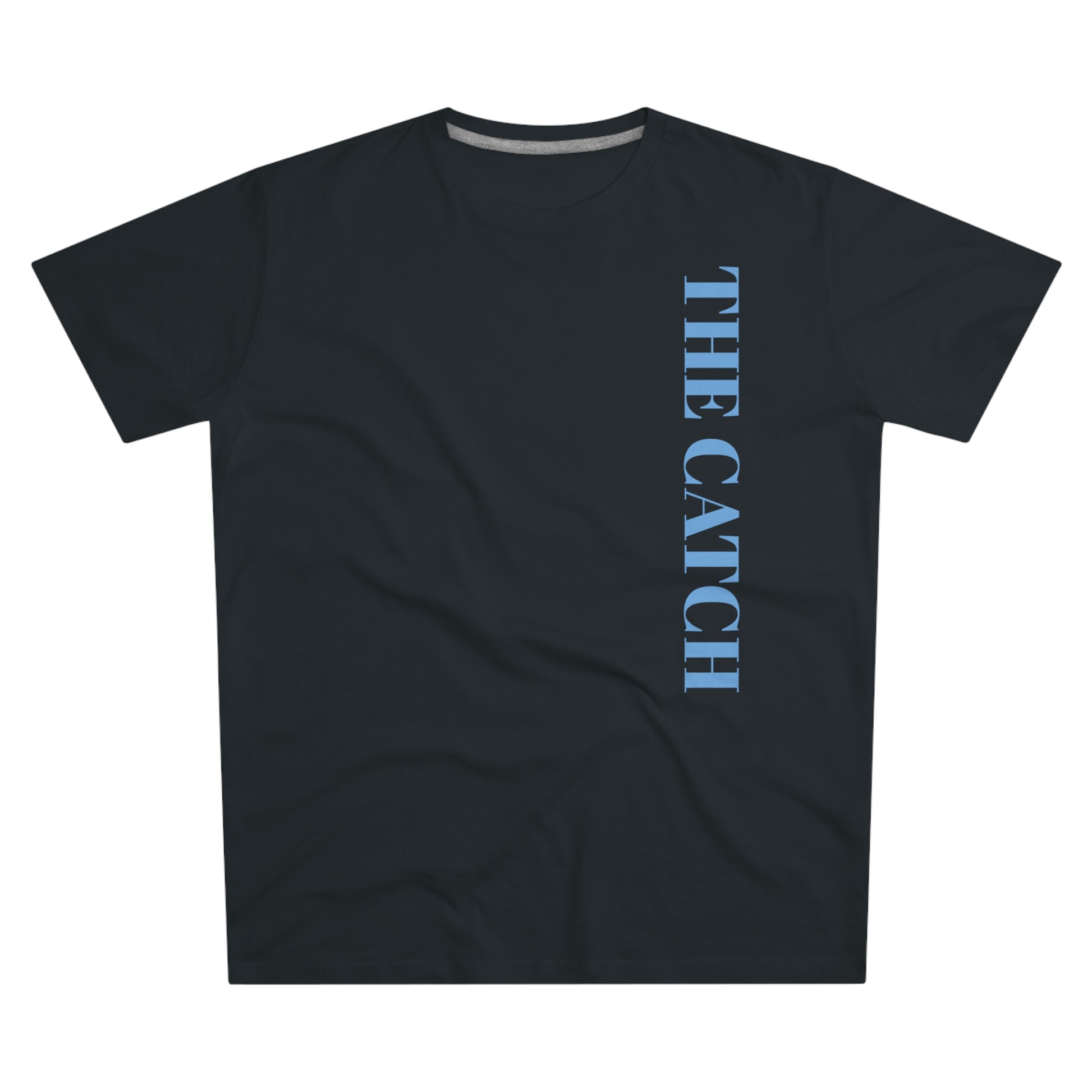 Urban Fashion Men's Modern-fit Tee - 'THE CATCH' Graphic Shirt for Trendsetters - THE CATCH