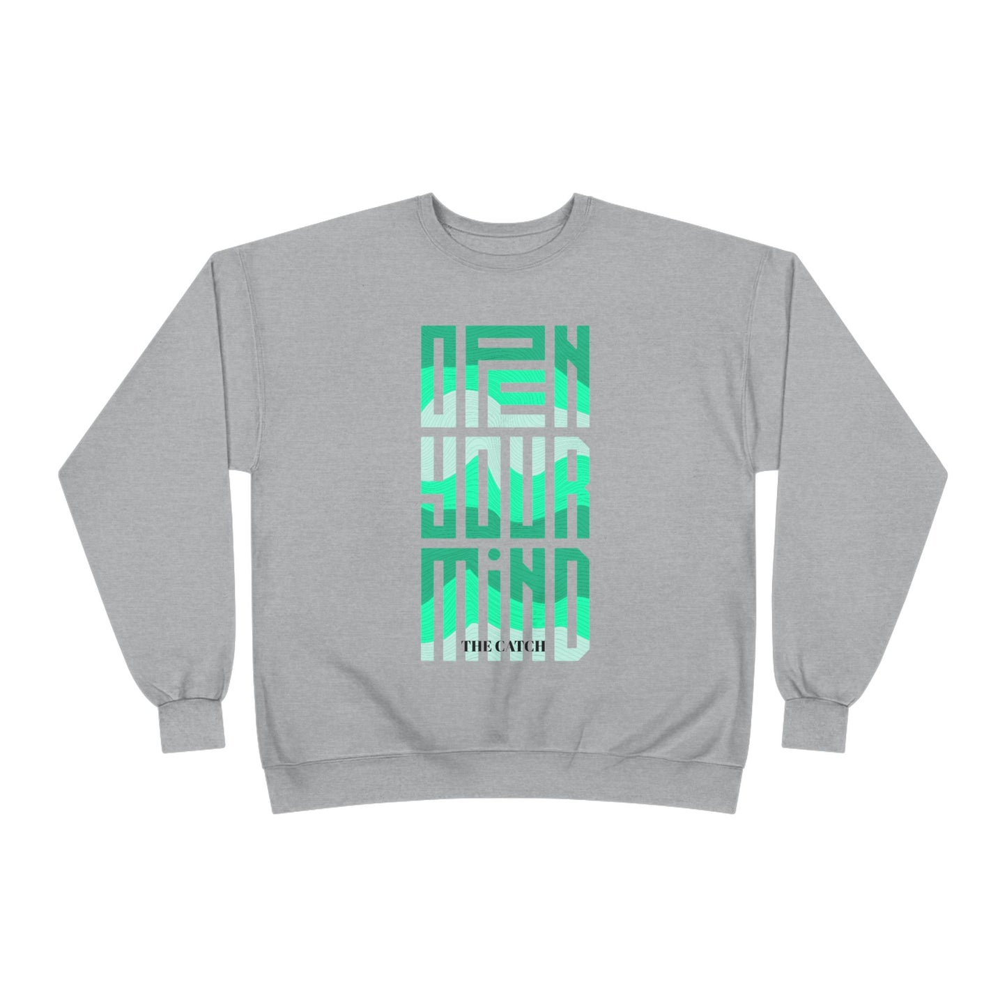 Open Your Mind Eco-Friendly Sweatshirt | Minimalist Graphic Crewneck - THE CATCH