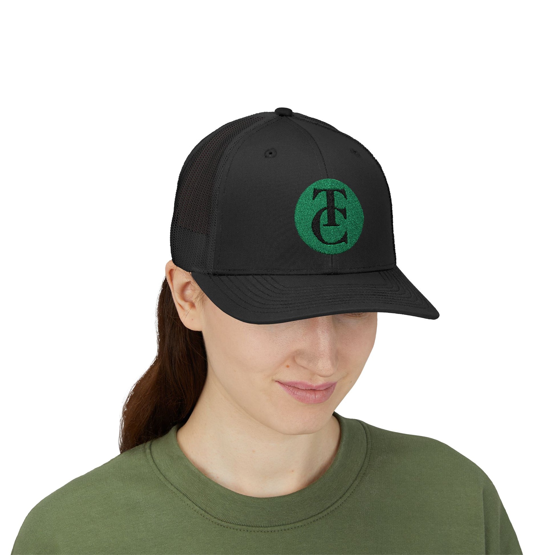 Sparkling Green Logo Snapback Trucker Cap - Ideal for Outdoor Adventures, Casual Outfits, and Unique Gifts, Stylish Baseball Hat, [...] - THE CATCH